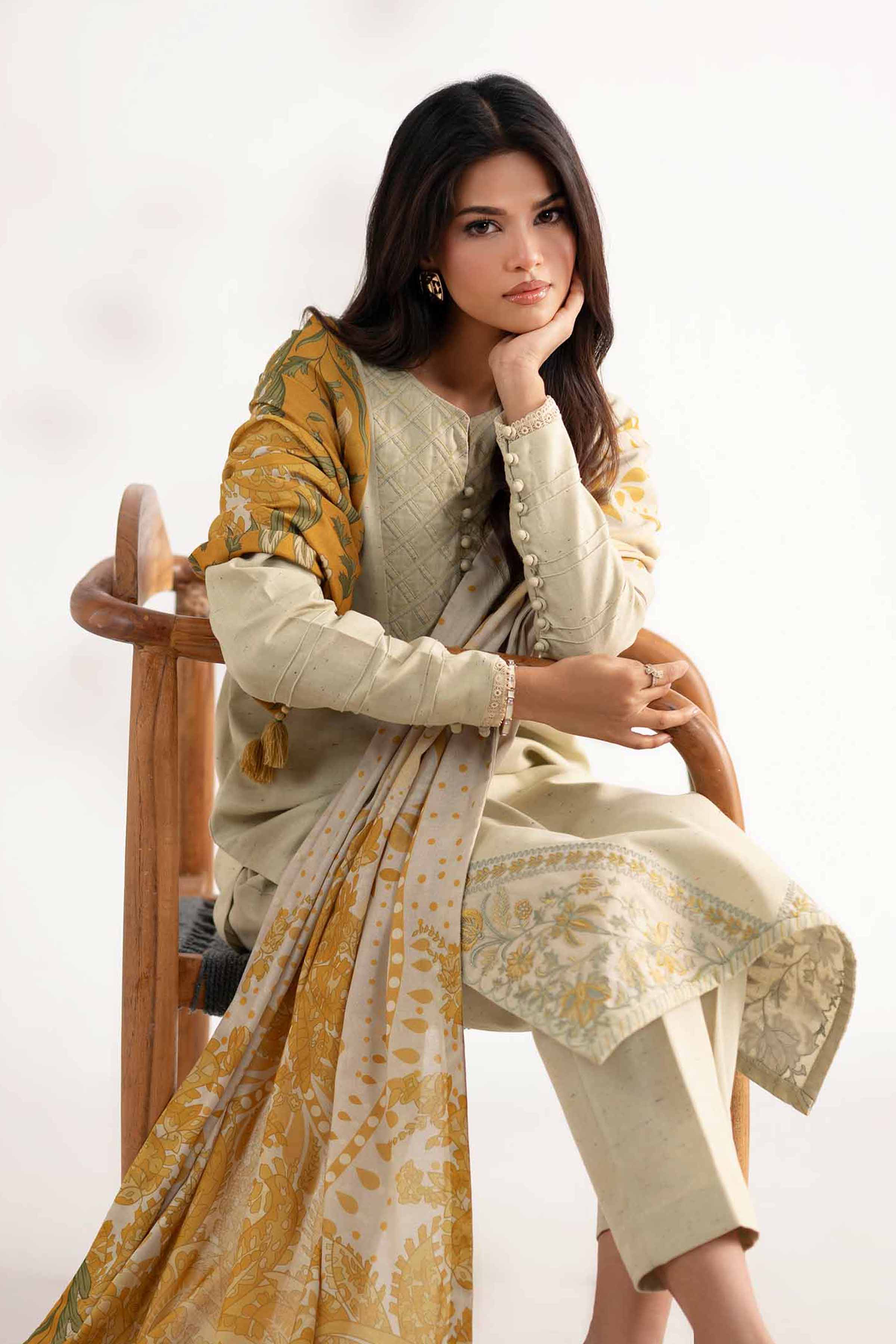 3 Piece - Digital Printed Embroidered Suit - 42502599 for Women - Unstitched Collection | Nishat | Shop Online