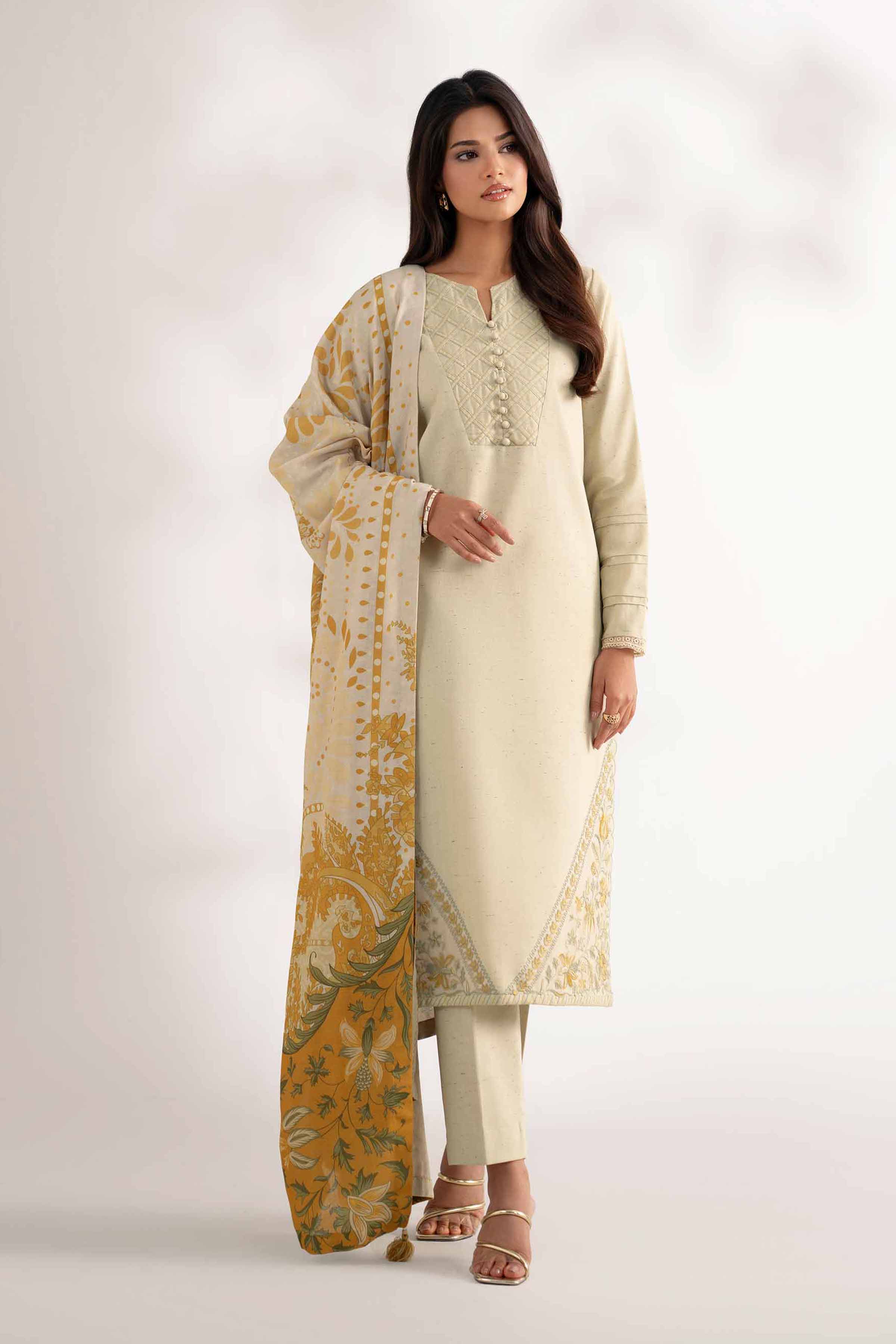 3 Piece - Digital Printed Embroidered Suit - 42502599 for Women - Unstitched Collection | Nishat | Shop Online