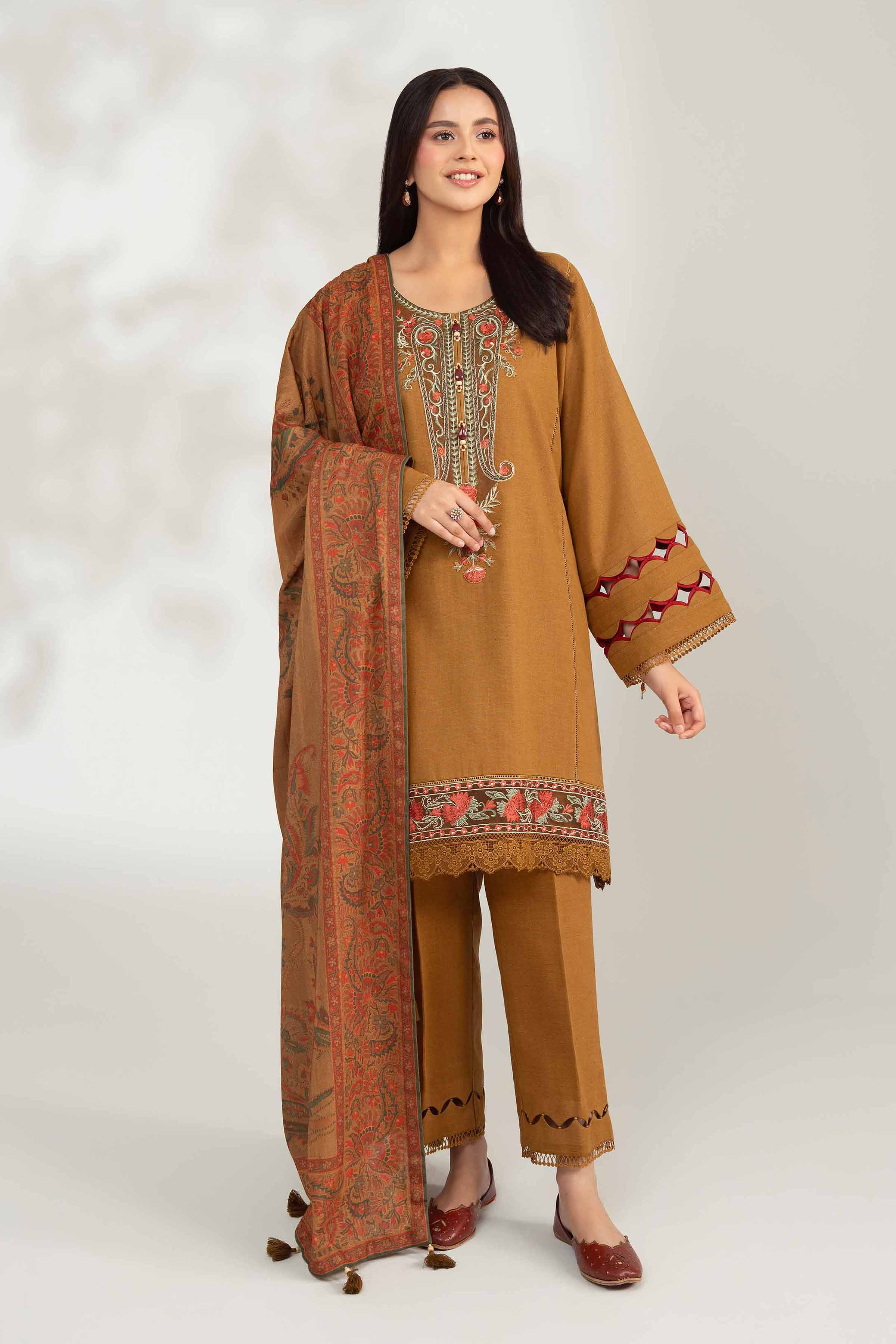 3 Piece - Digital Printed Embroidered Suit - 42502600 for Women - Unstitched Collection | Nishat | Shop Online