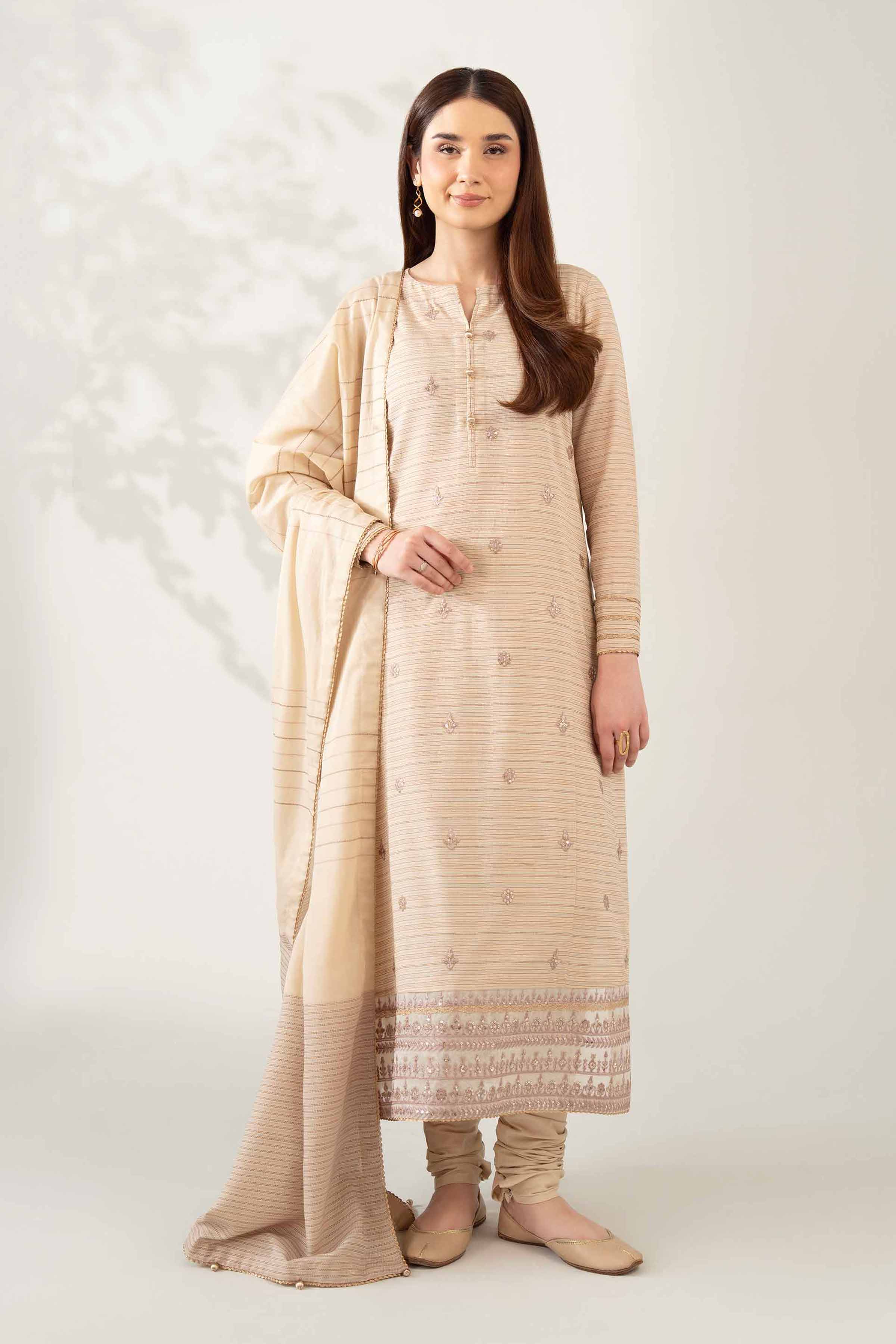 3 Piece - Embroidered Suit - 42502606 for Women - Unstitched Collection | Nishat | Shop Online