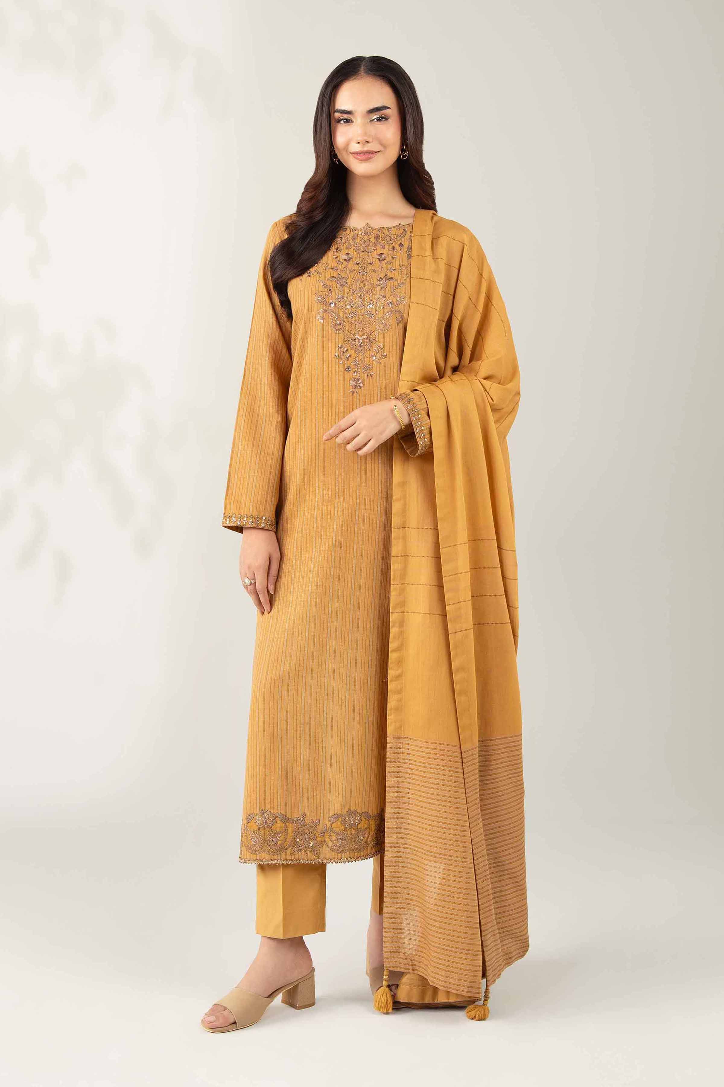 3 Piece - Embroidered Suit - 42502608 for Women - Unstitched Collection | Nishat | Shop Online