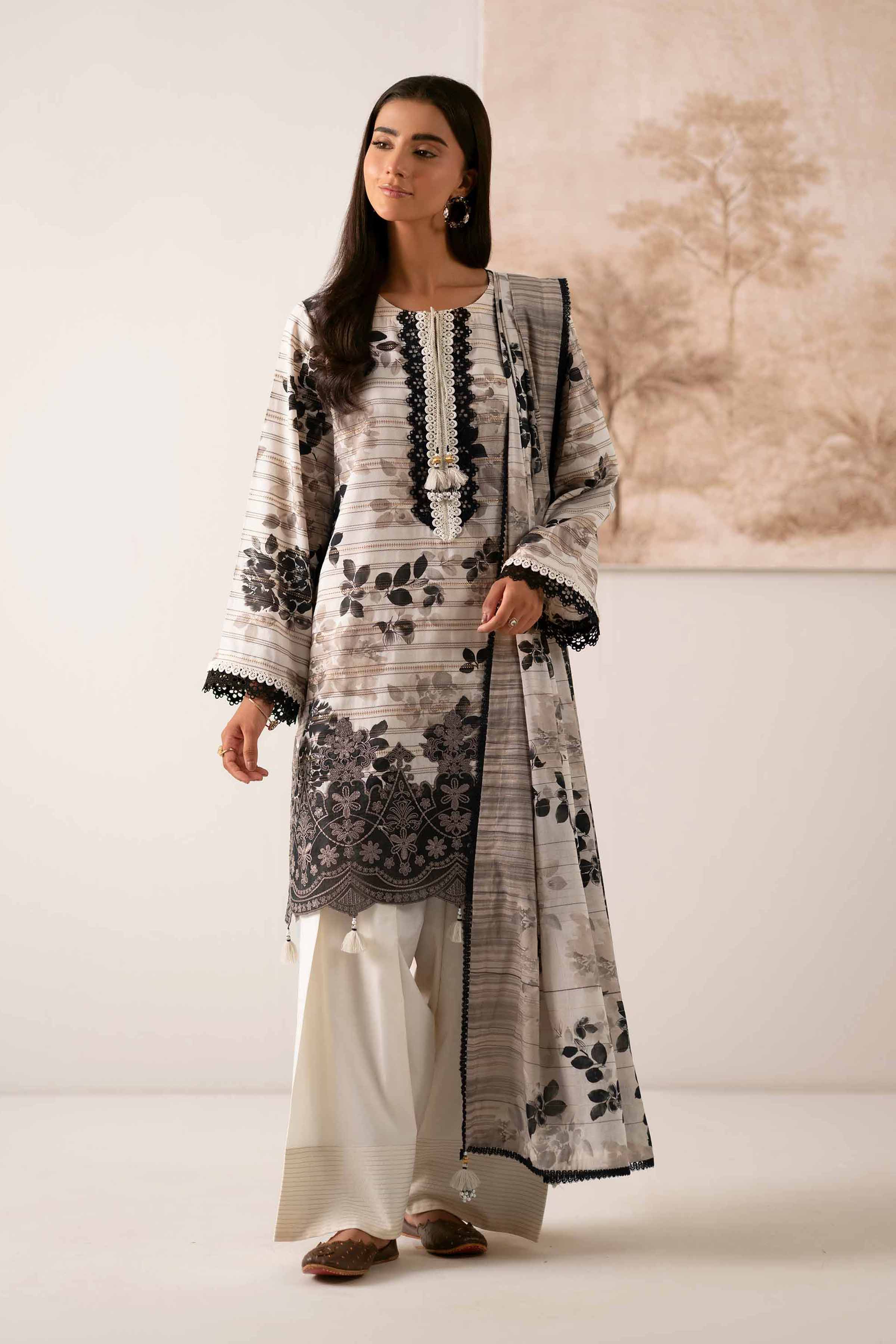 3 Piece - Digital Printed Embroidered Suit - 42502610 for Women - Unstitched Collection | Nishat | Shop Online