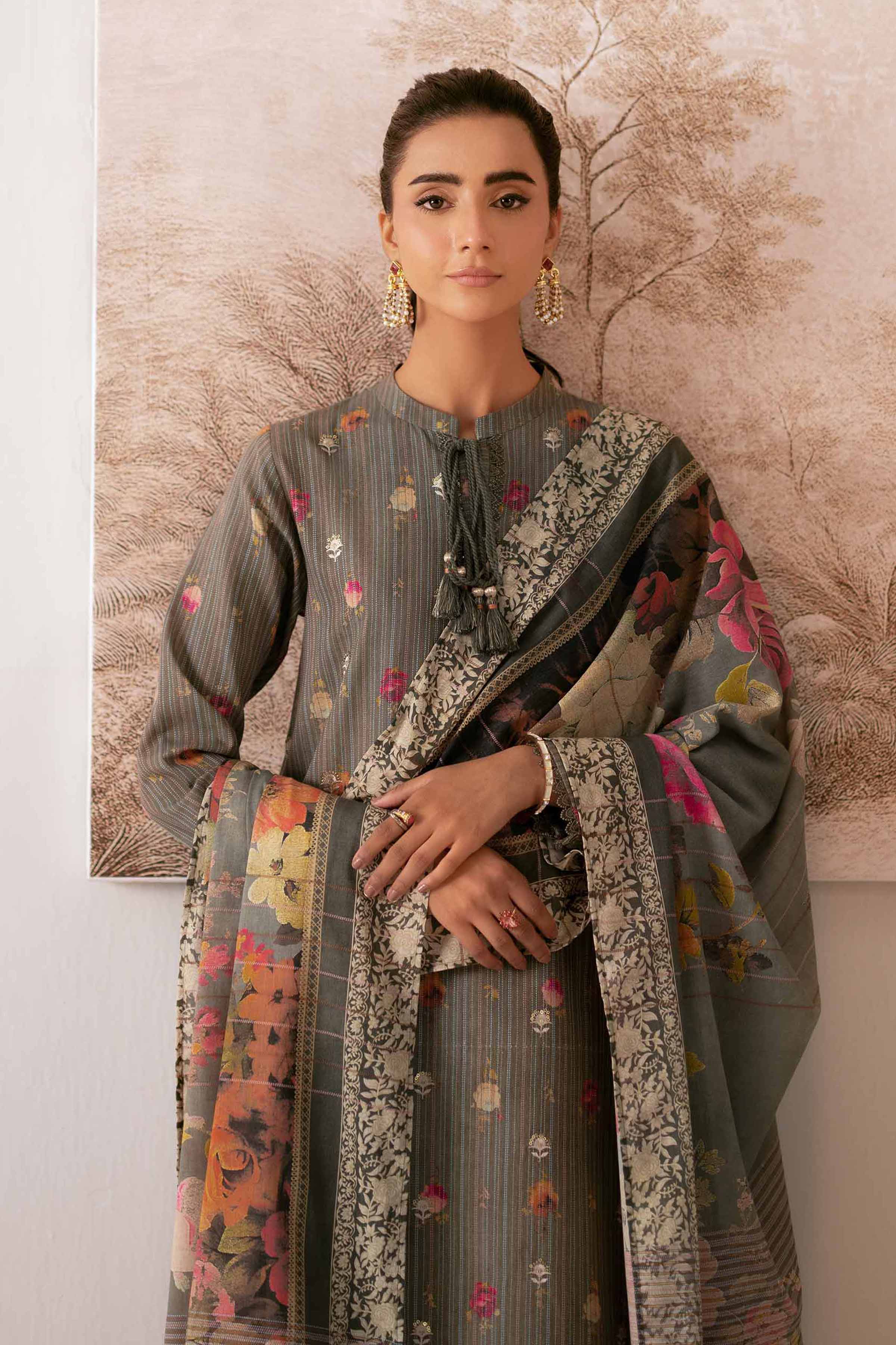 3 Piece - Digital Printed Embroidered Suit - 42502611 for Women - Unstitched Collection | Nishat | Shop Online
