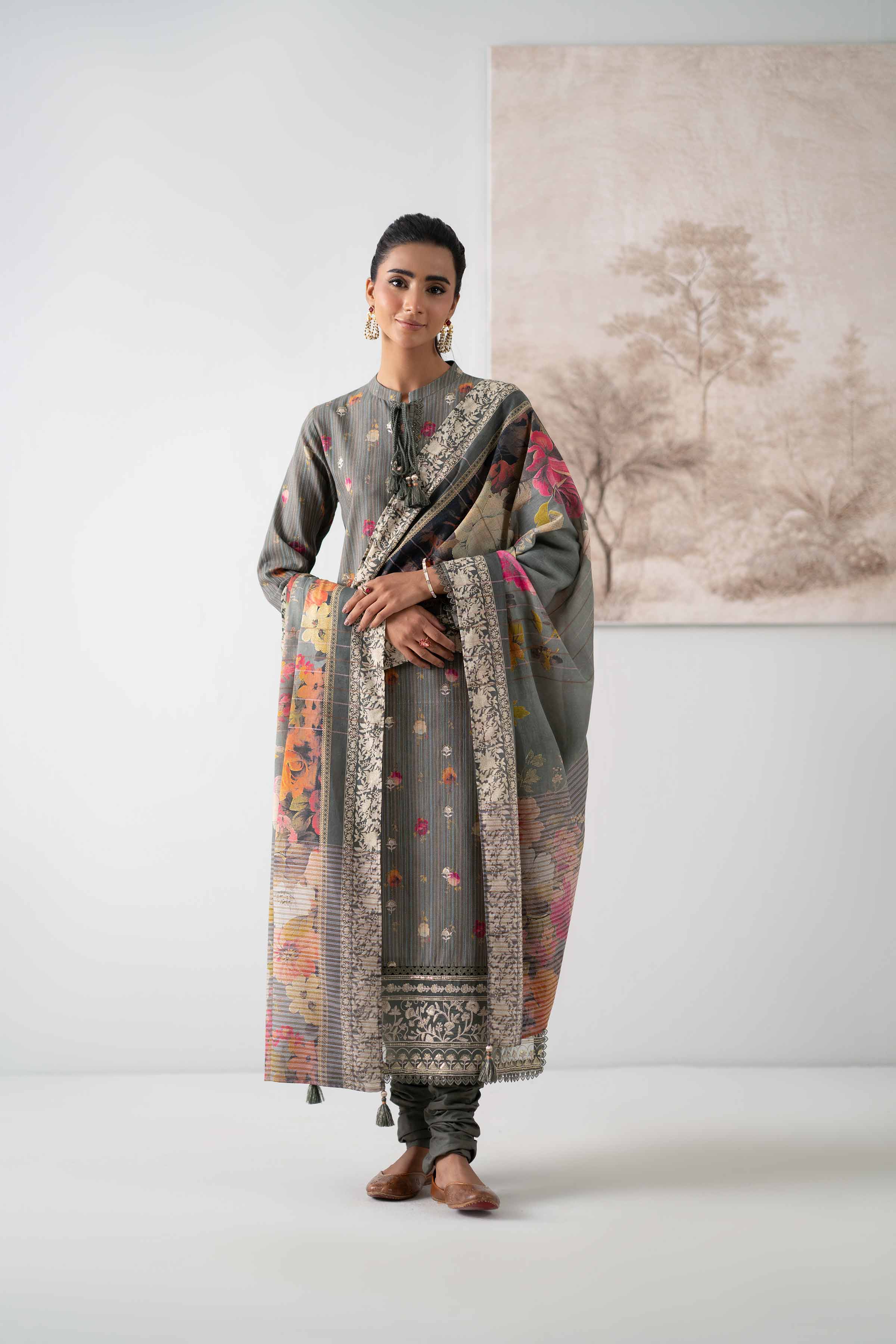 3 Piece - Digital Printed Embroidered Suit - 42502611 for Women - Unstitched Collection | Nishat | Shop Online