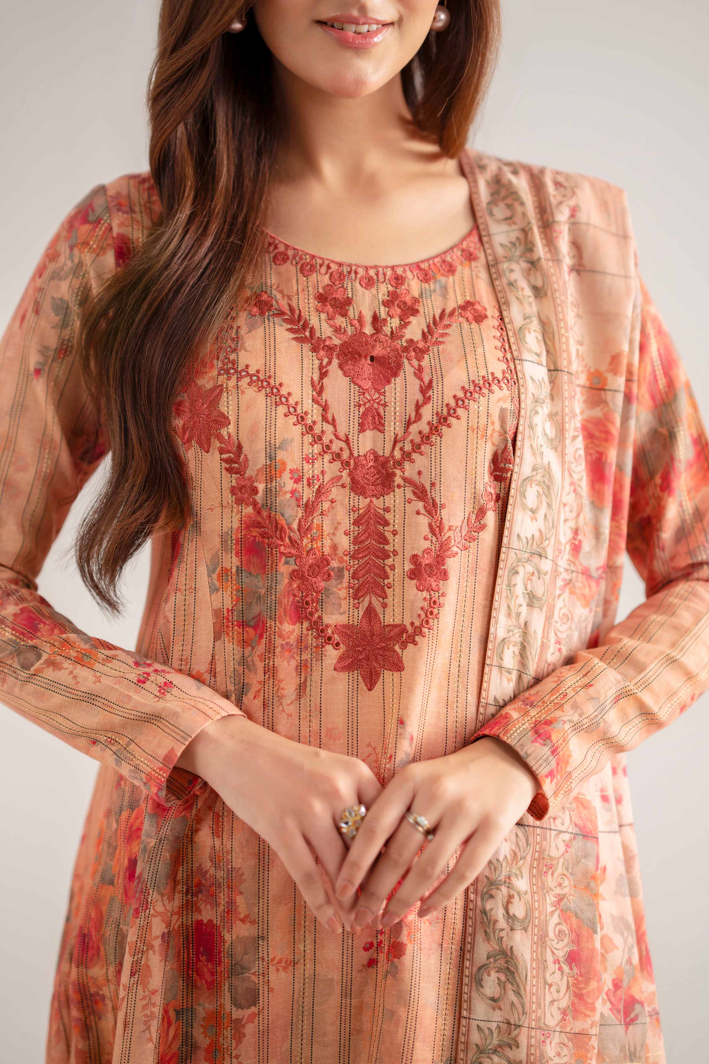 3 Piece - Embroidered Suit - 42502612 for Women - Unstitched Collection | Nishat | Shop Online