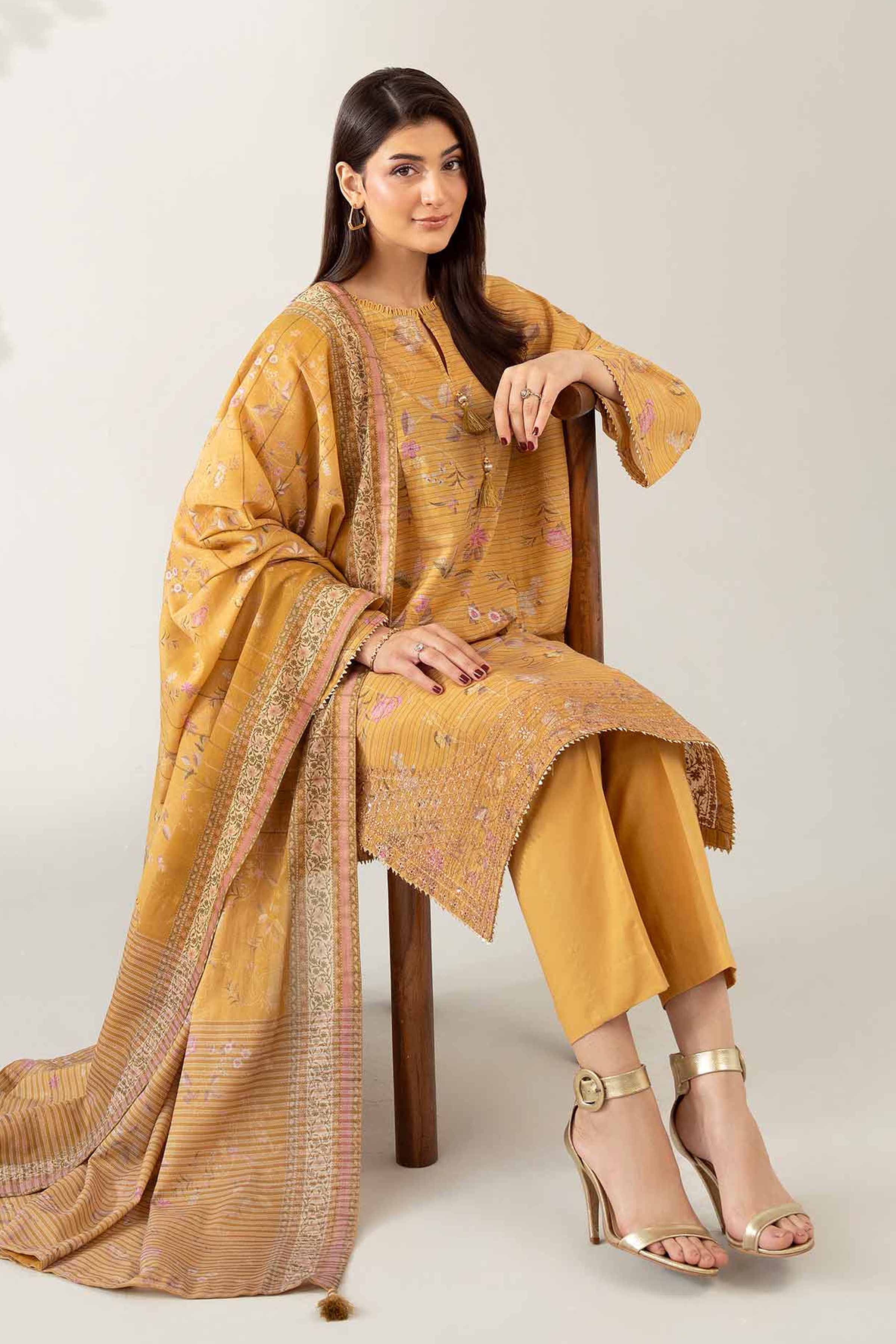 3 Piece - Digital Printed Embroidered Suit - 42502613 for Women - Unstitched Collection | Nishat | Shop Online