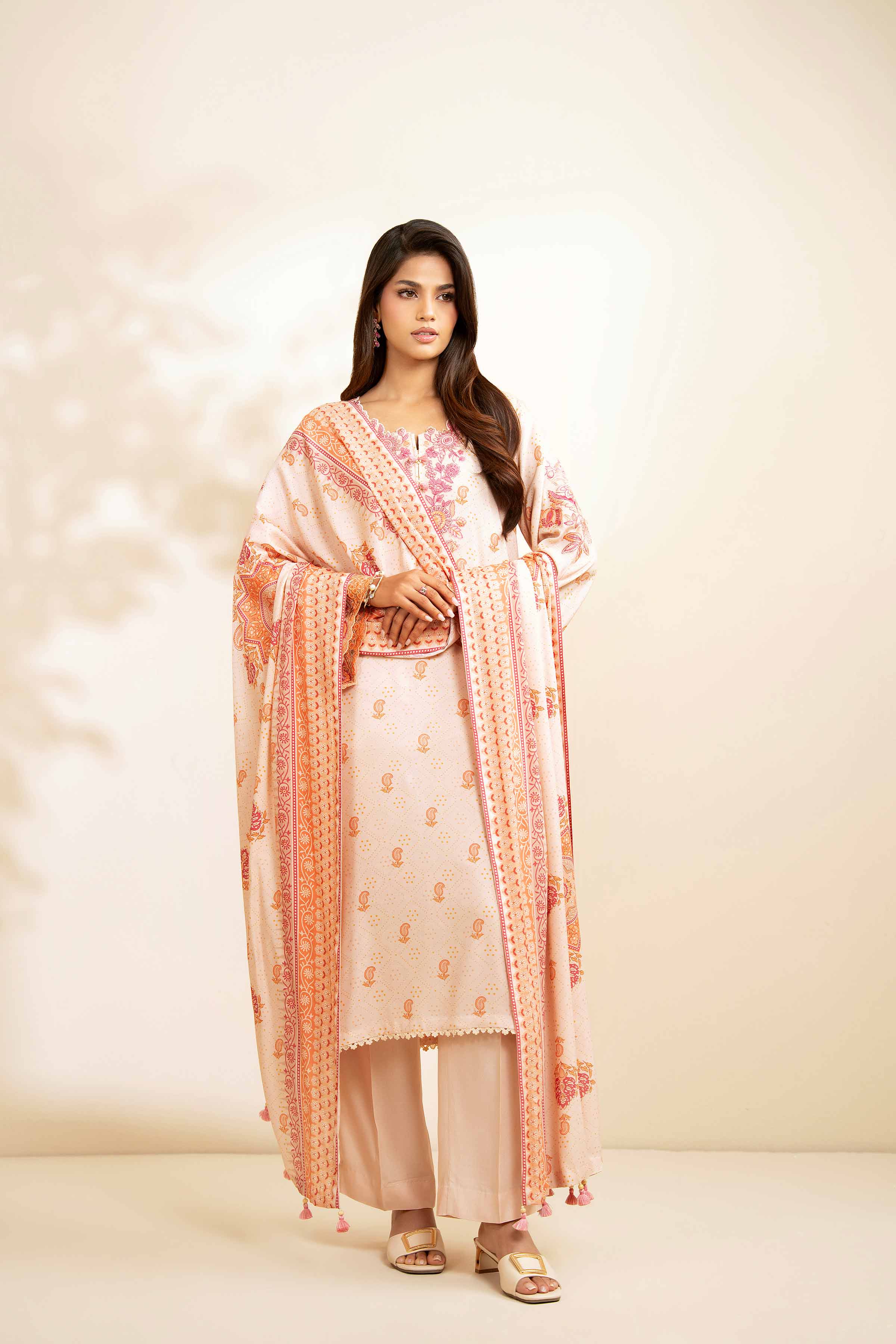 3 Piece - Printed Embroidered Suit - 42502614 for Women - Unstitched Collection | Nishat | Shop Online