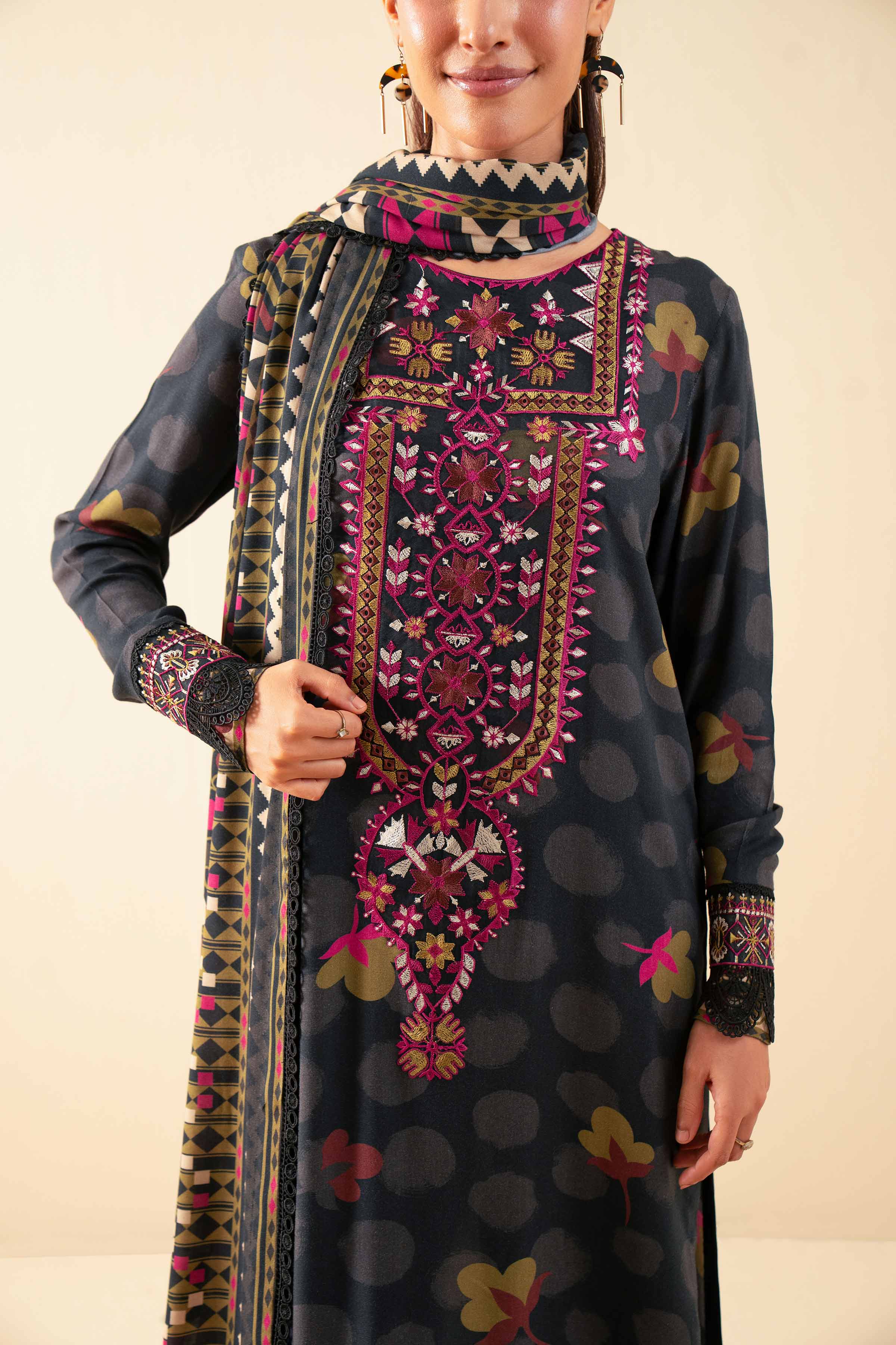 3 Piece - Printed Embroidered Suit - 42502616 for Women - Unstitched Collection | Nishat | Shop Online