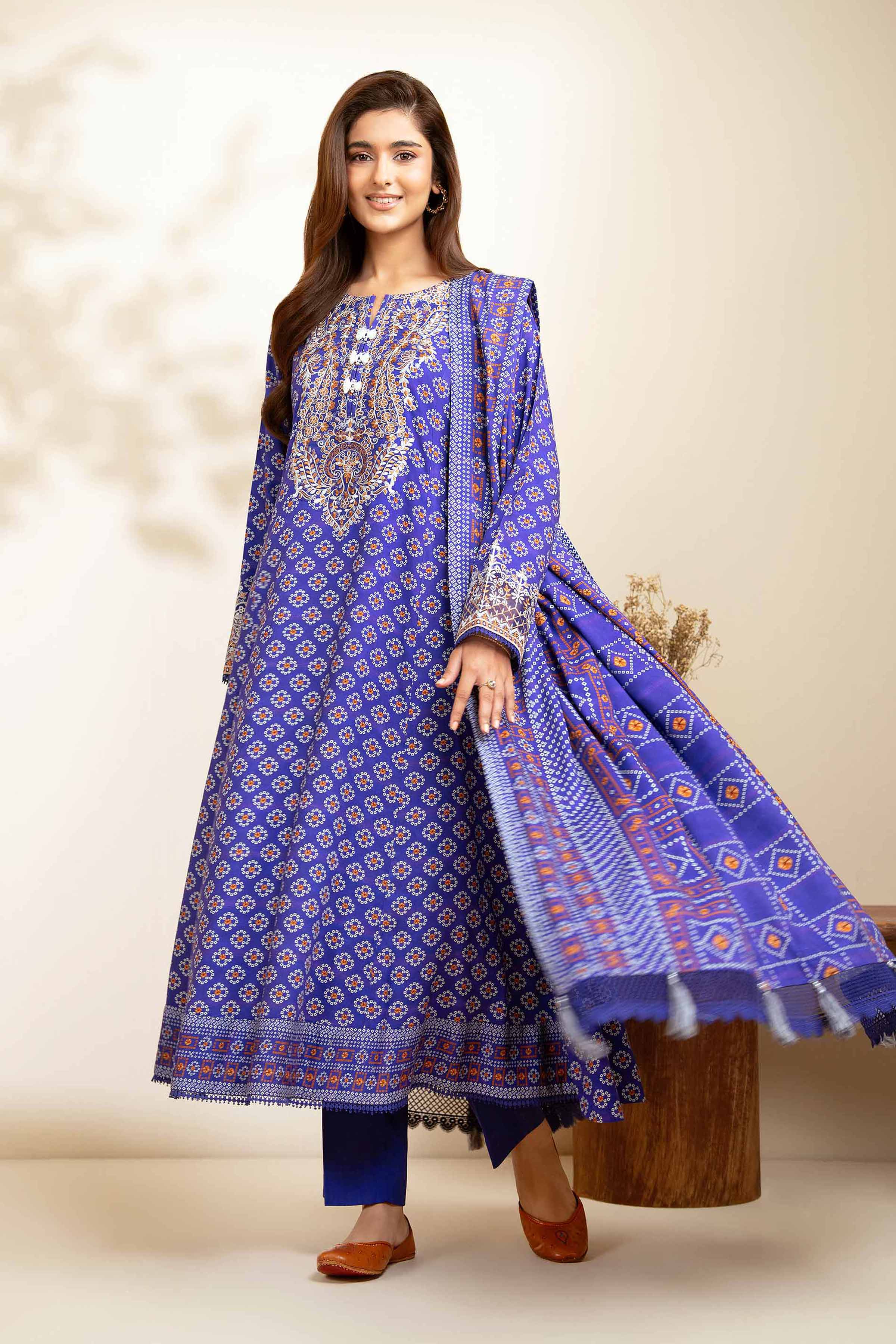 3 Piece - Printed Embroidered Suit - 42502618 for Women - Unstitched Collection | Nishat | Shop Online