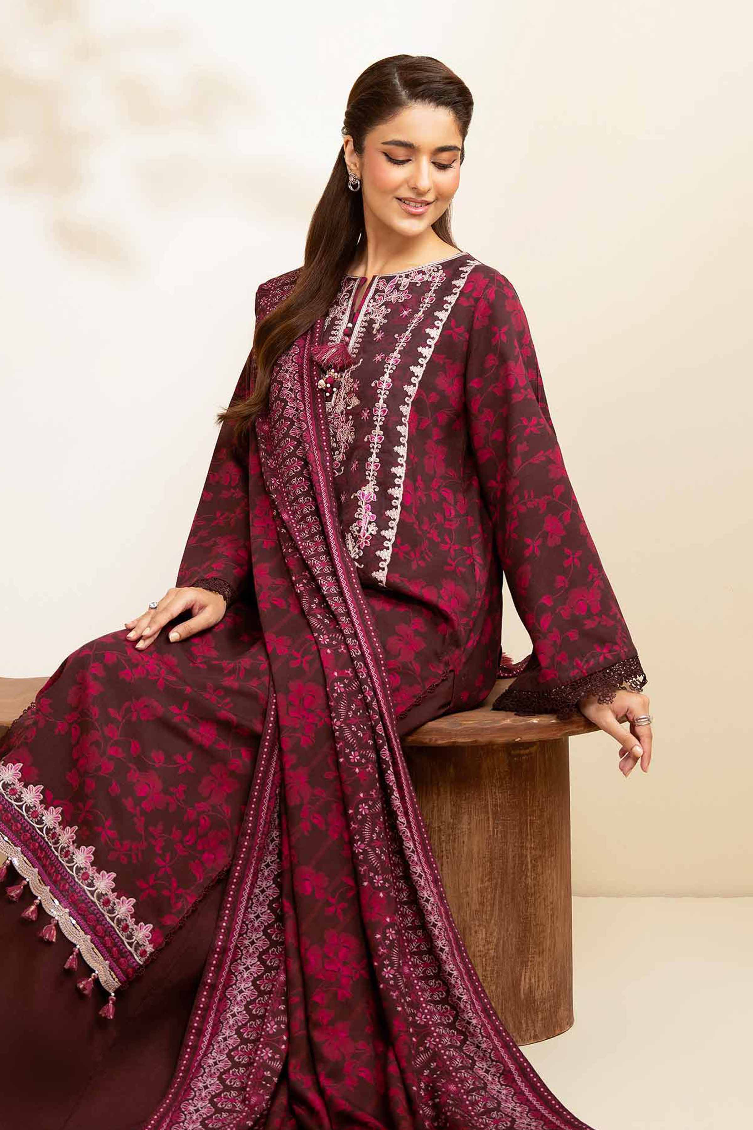 3 Piece - Printed Embroidered Suit - 42502620 for Women - Unstitched Collection | Nishat | Shop Online