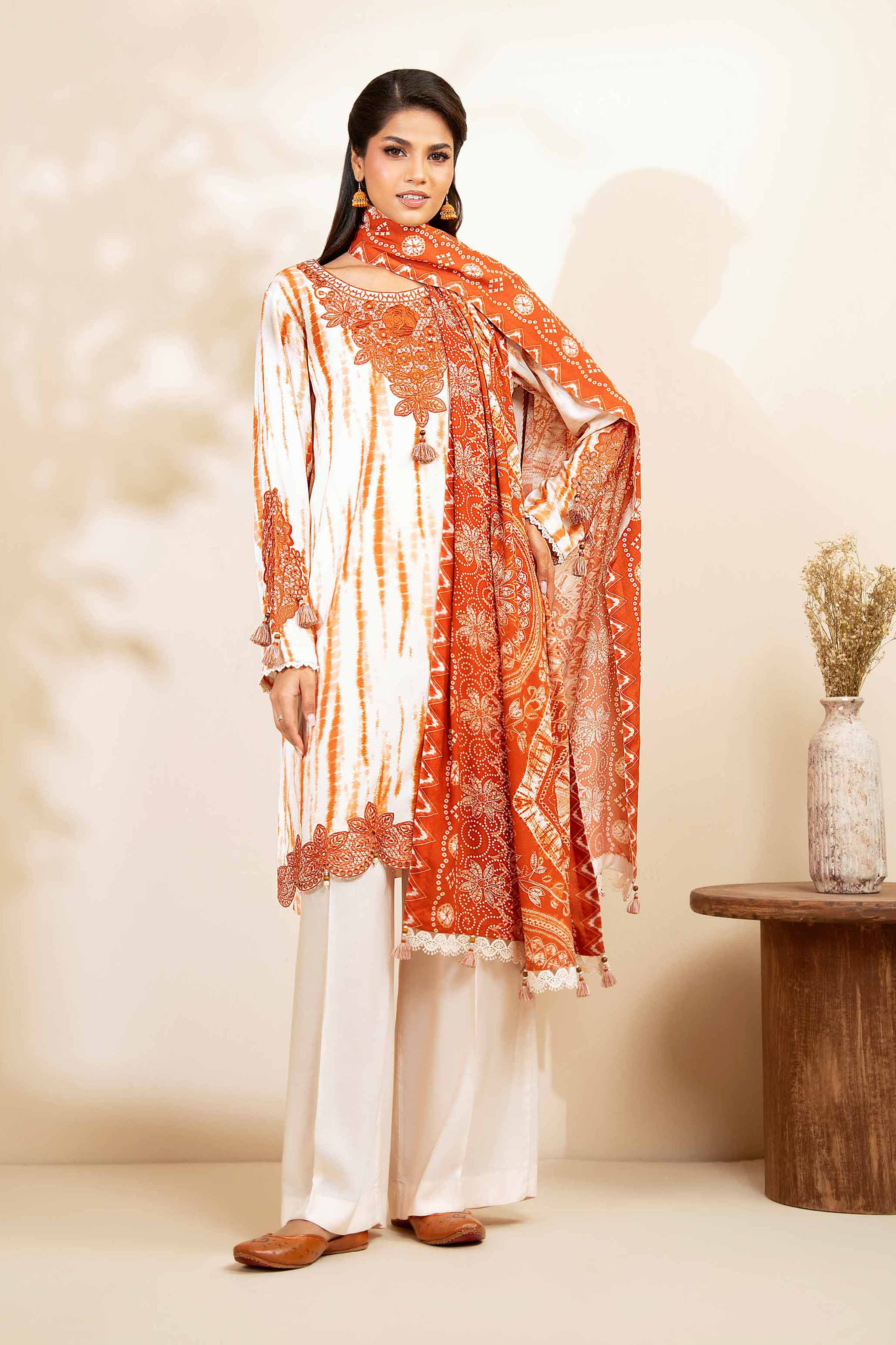 3 Piece - Printed Embroidered Suit - 42502621 for Women - Unstitched Collection | Nishat | Shop Online