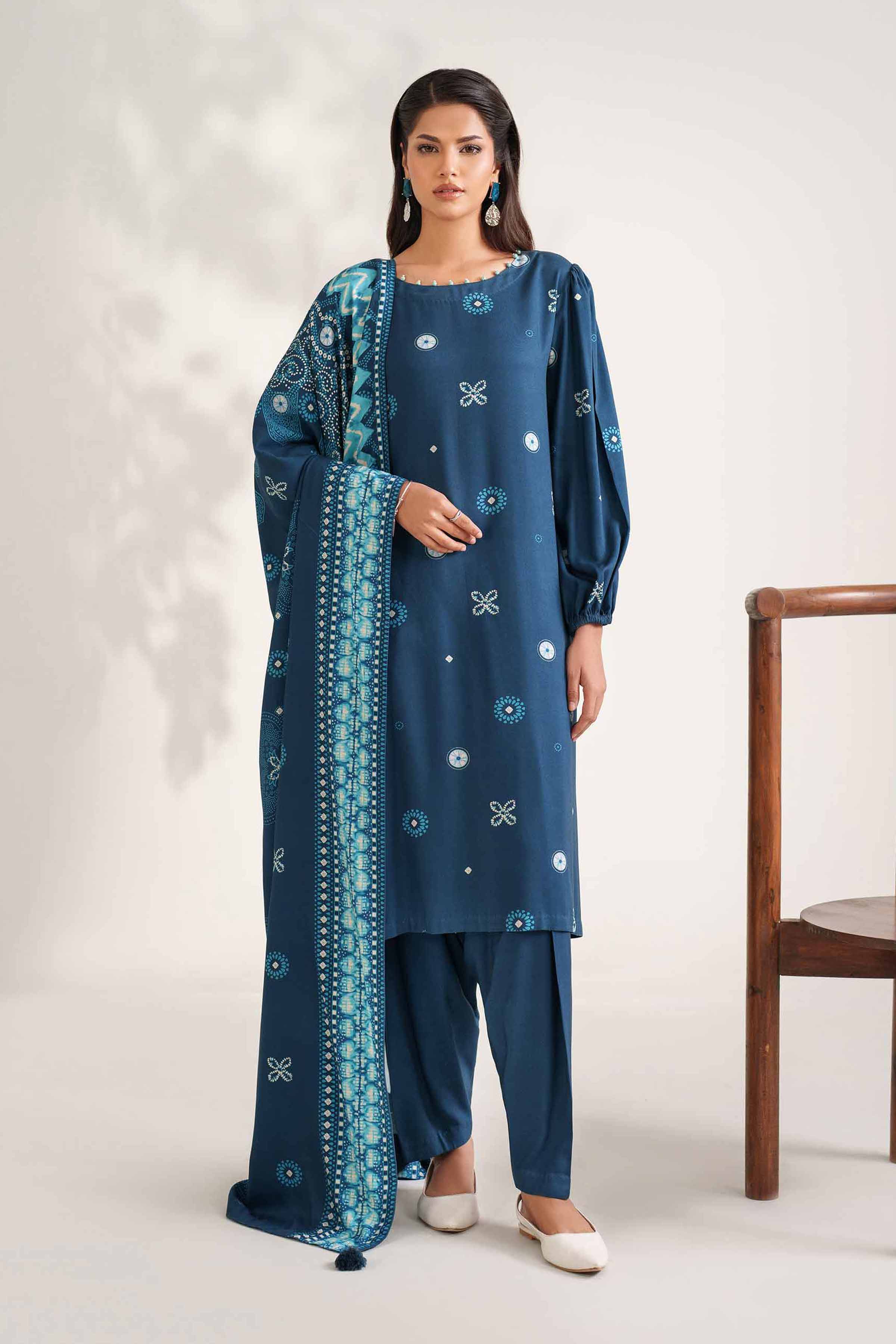 3 Piece - Printed Suit - 42502624 for Women - Unstitched Collection | Nishat | Shop Online
