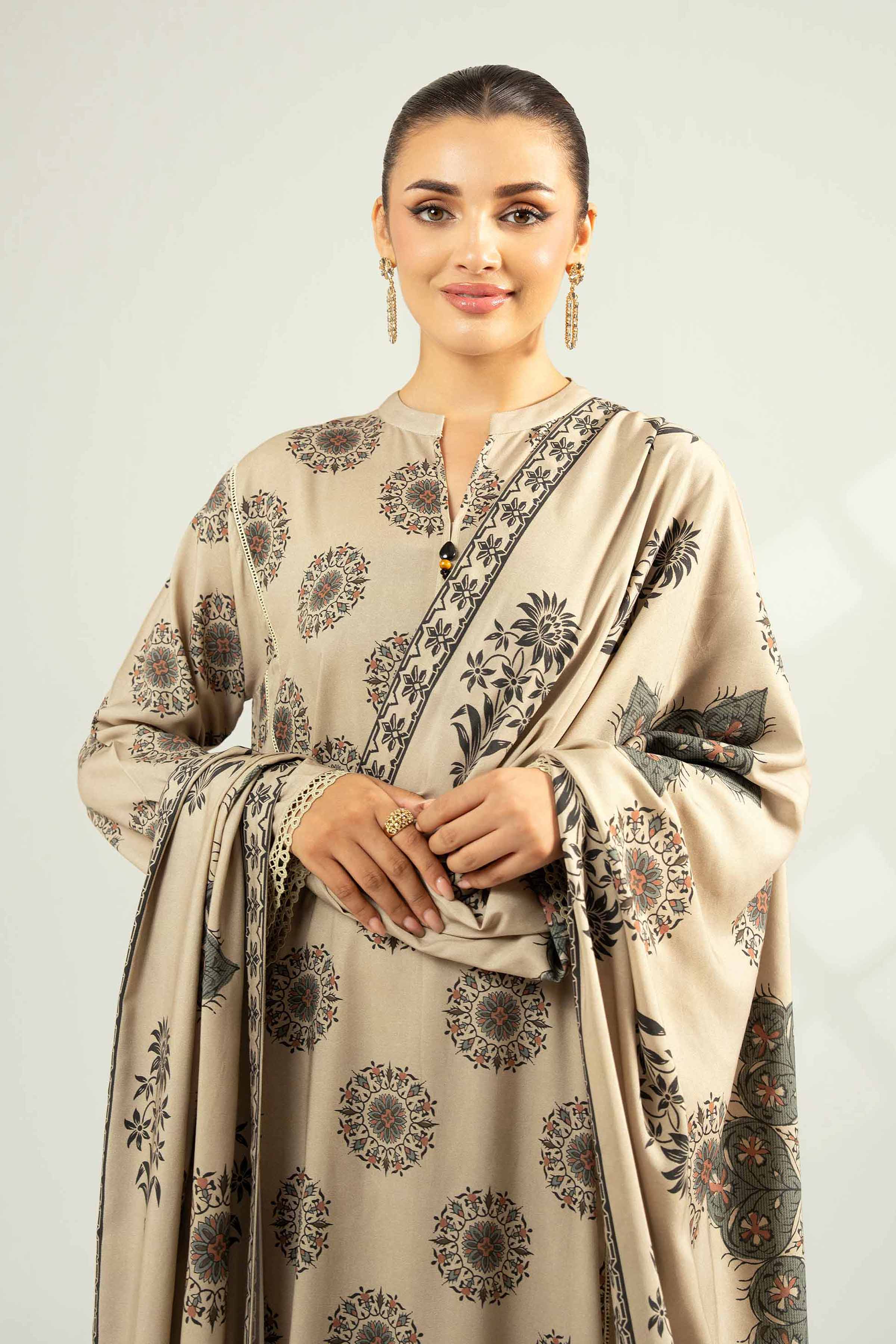 3 Piece - Printed Suit - 42502631 for Women - Unstitched Collection | Nishat | Shop Online