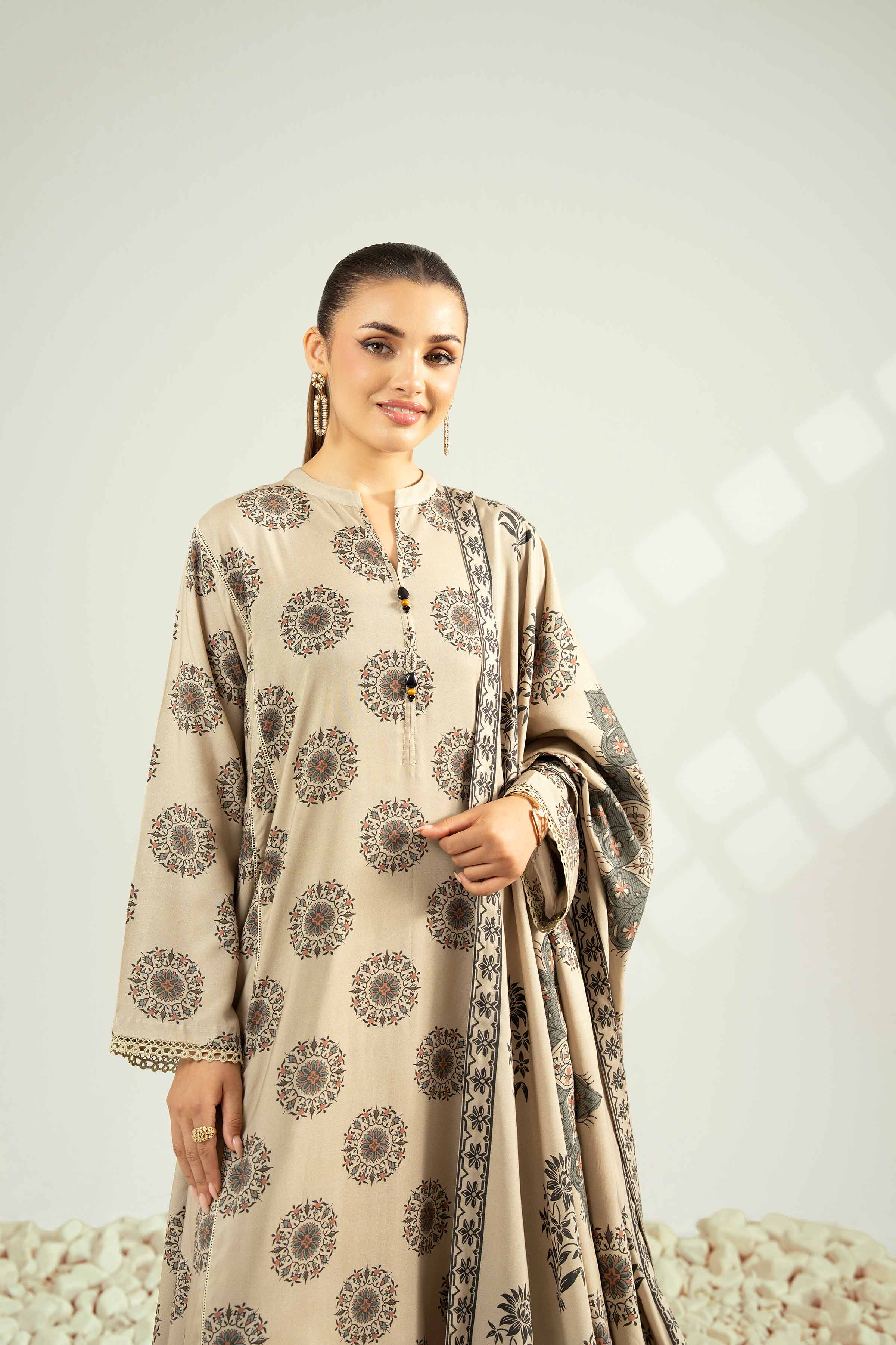 3 Piece - Printed Suit - 42502631 for Women - Unstitched Collection | Nishat | Shop Online