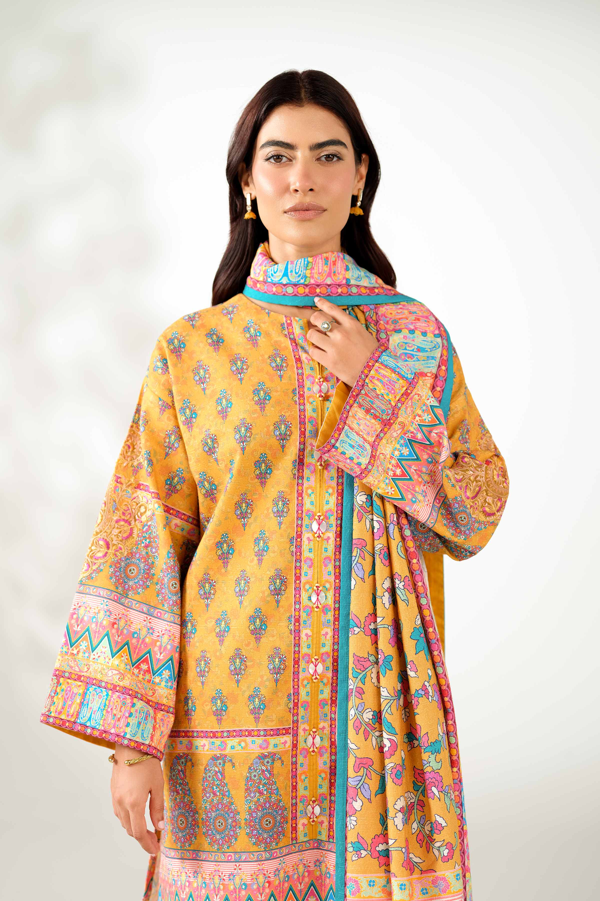 3 Piece - Digital Printed Embroidered Suit - 42502635 for Women - Unstitched Collection | Nishat | Shop Online