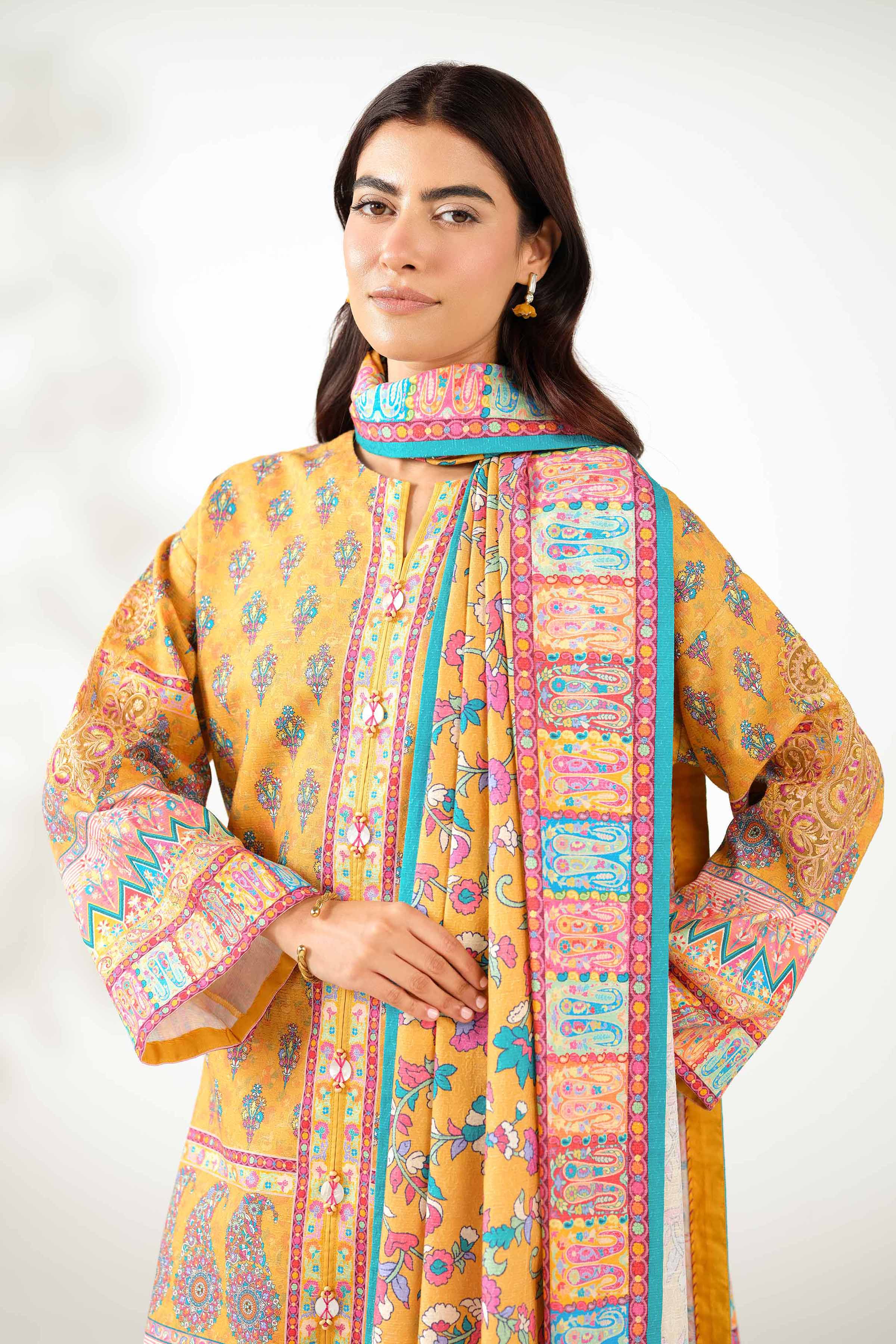 3 Piece - Digital Printed Embroidered Suit - 42502635 for Women - Unstitched Collection | Nishat | Shop Online