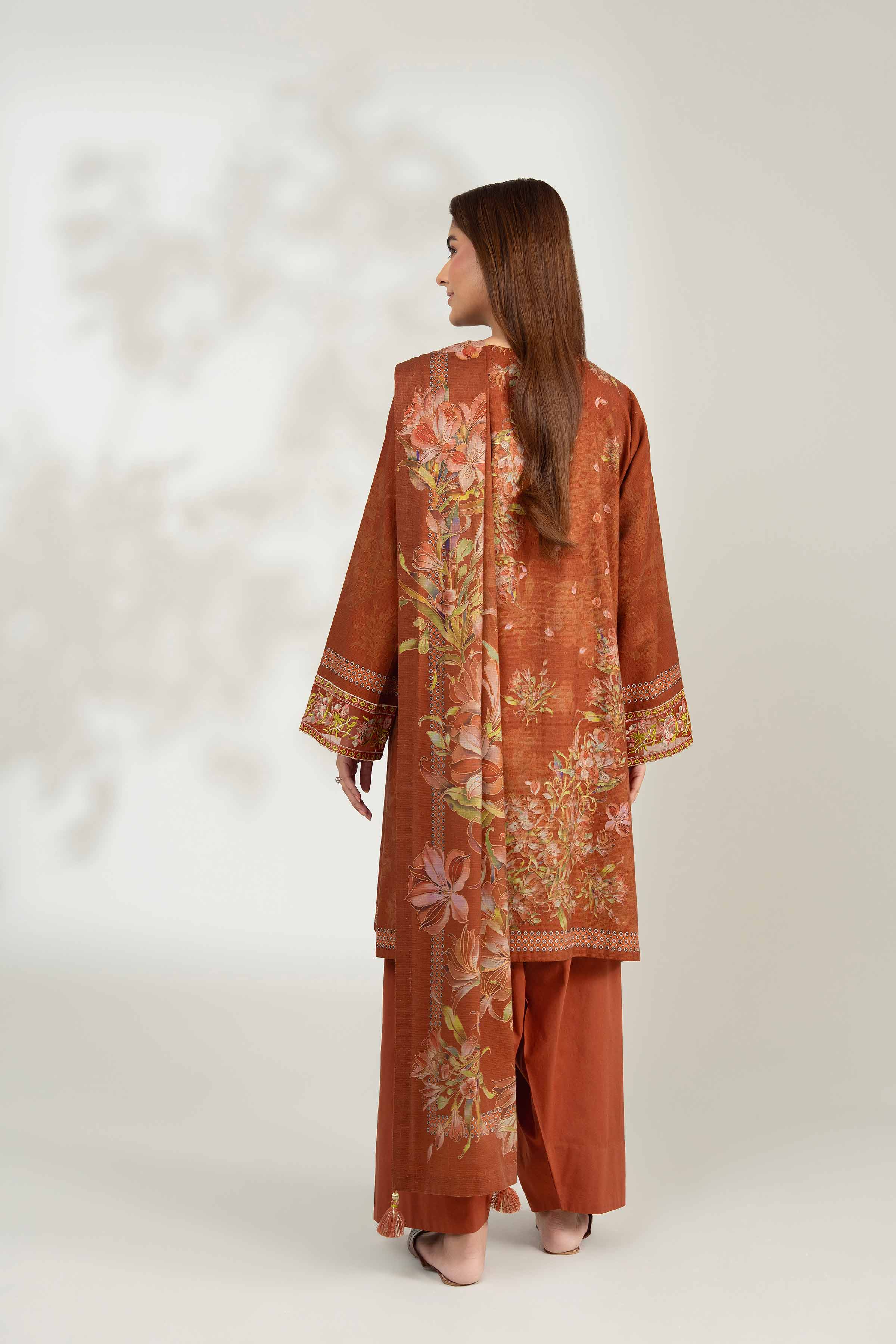3 Piece - Digital Printed Embroidered Suit - 42502639 for Women - Unstitched Collection | Nishat | Shop Online