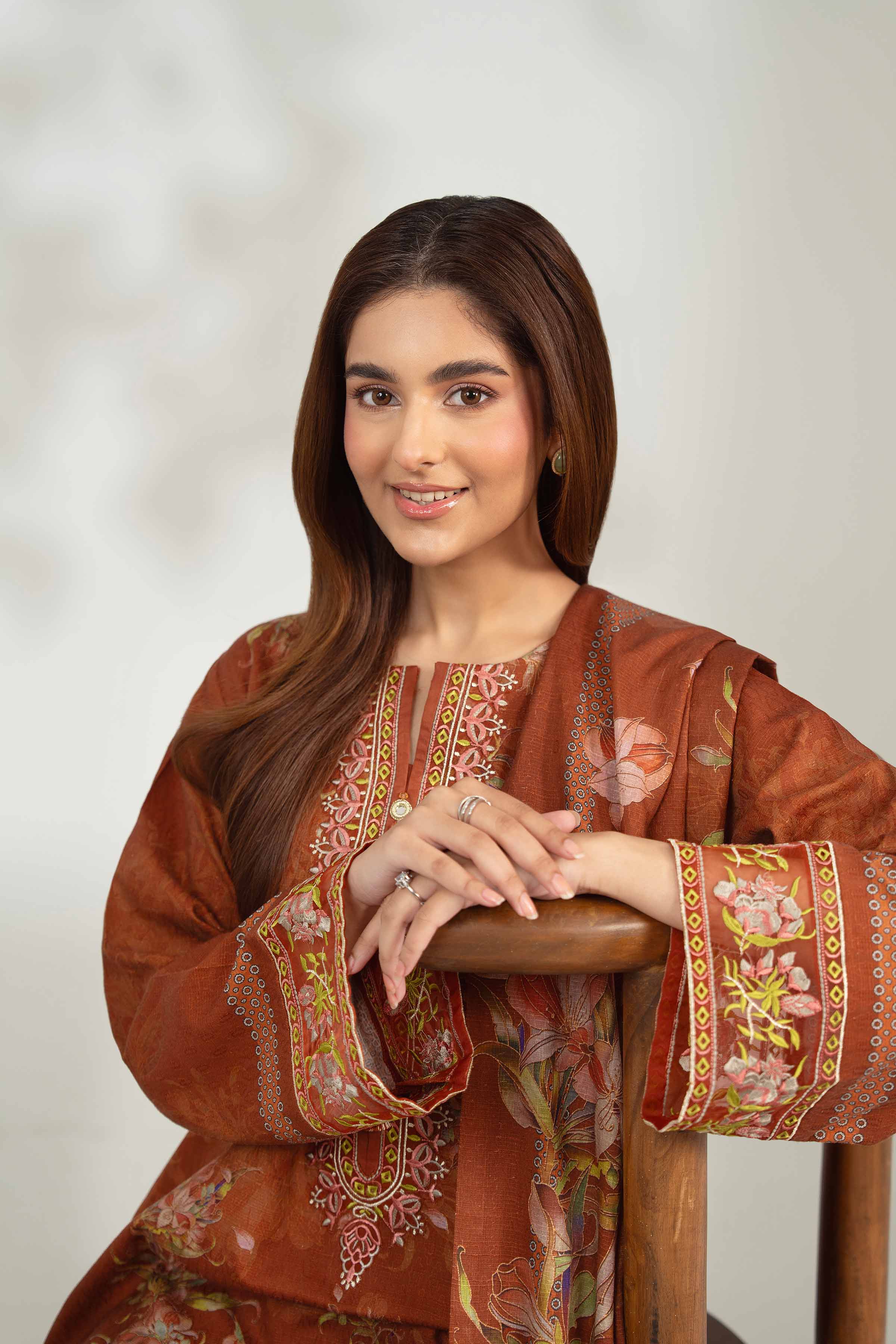 3 Piece - Digital Printed Embroidered Suit - 42502639 for Women - Unstitched Collection | Nishat | Shop Online