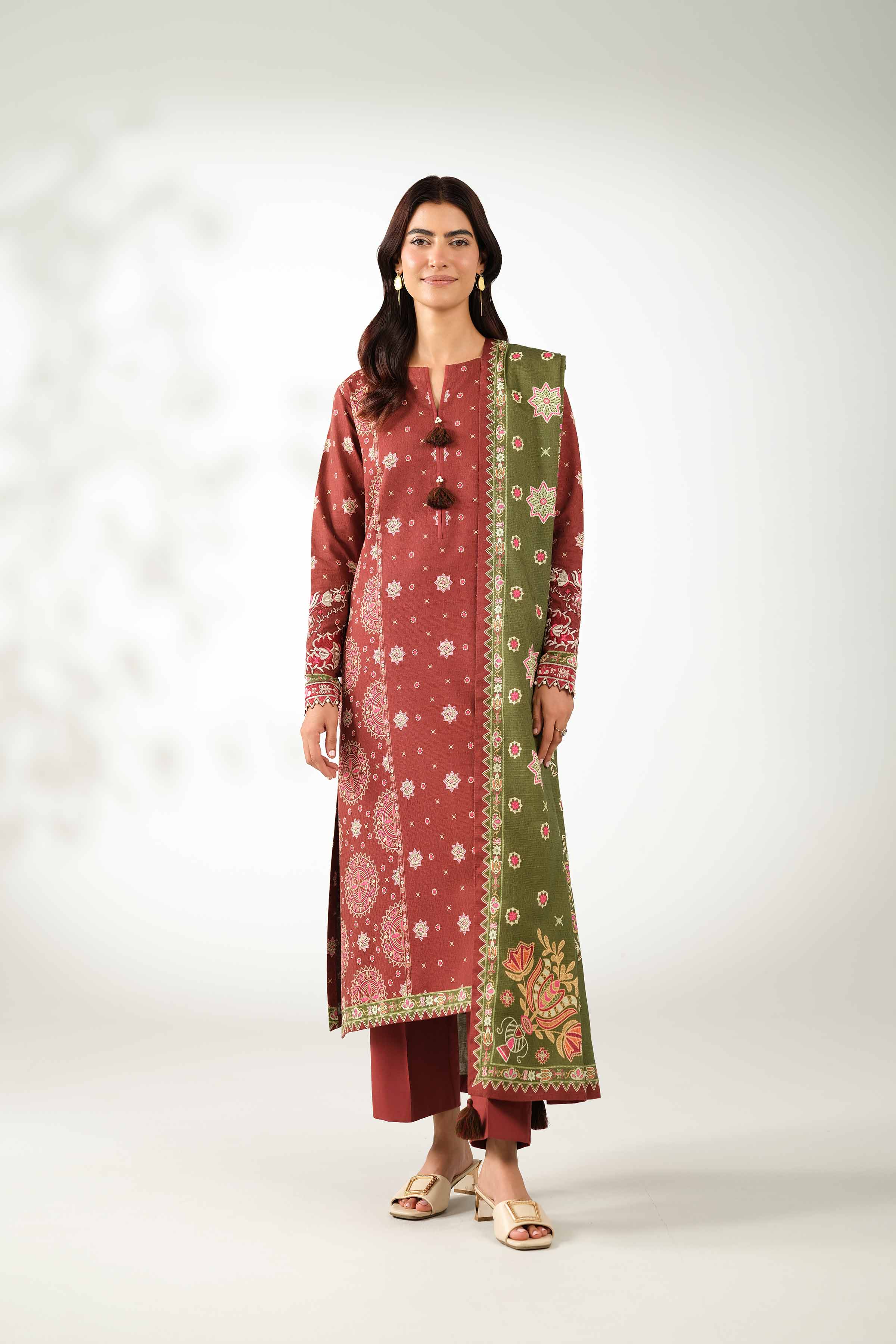 3 Piece - Digital Printed Embroidered Suit - 42502640 for Women - Unstitched Collection | Nishat | Shop Online