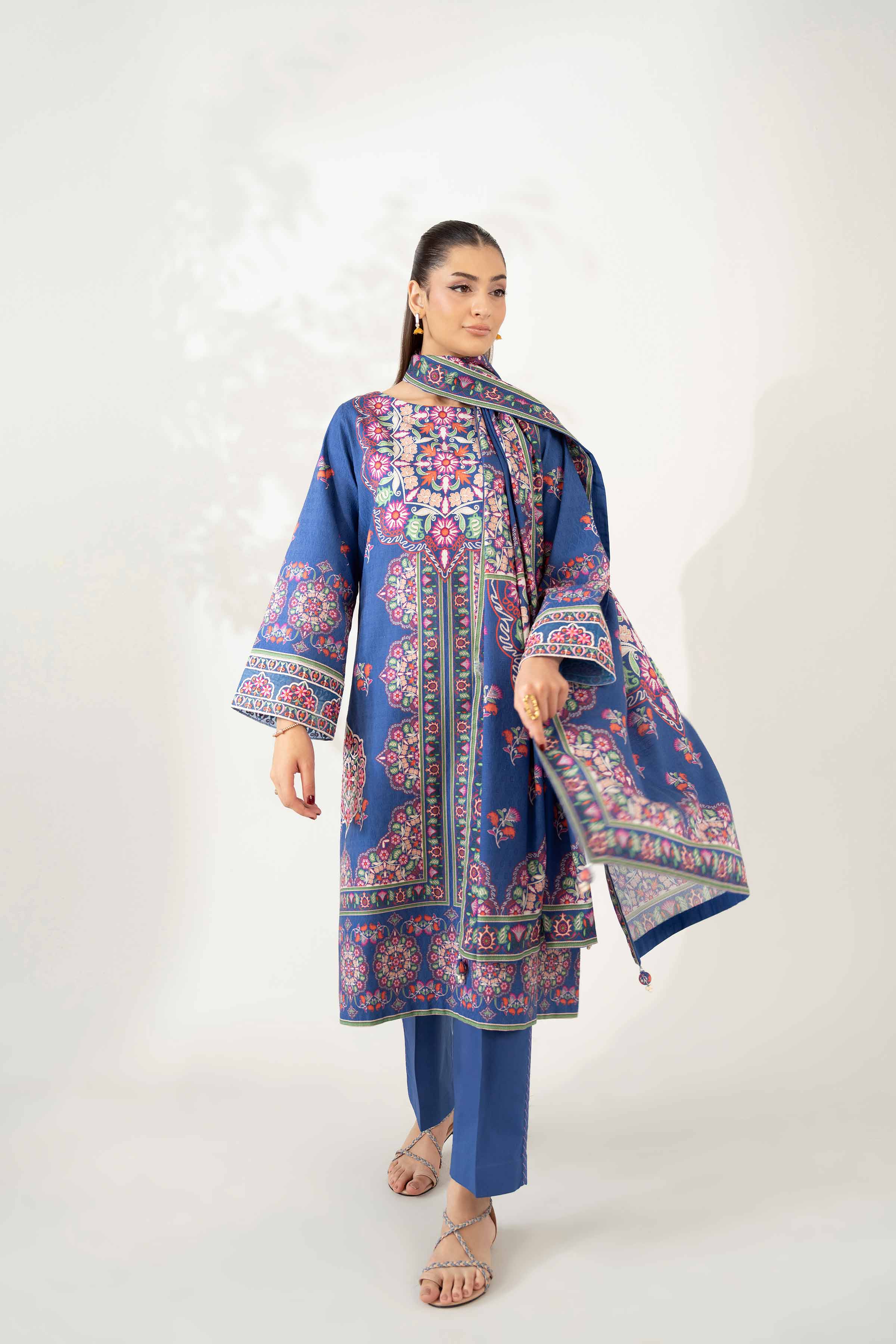 3 Piece - Digital Printed Embroidered Suit - 42502641 for Women - Unstitched Collection | Nishat | Shop Online