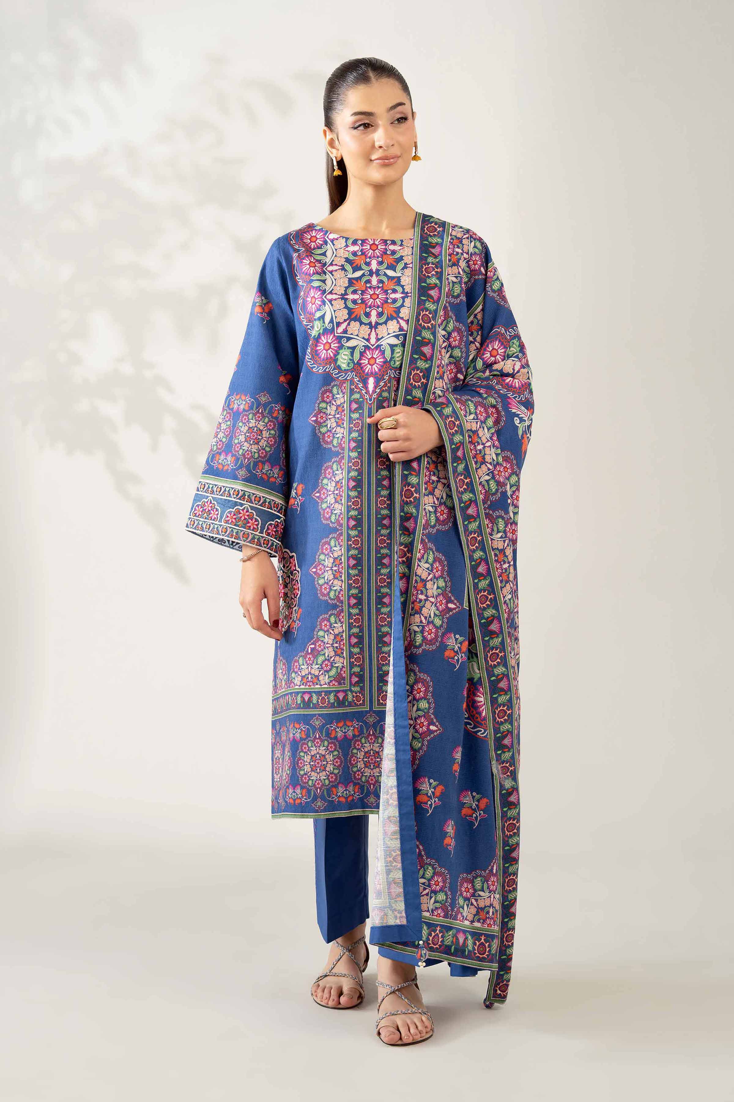 3 Piece - Digital Printed Embroidered Suit - 42502641 for Women - Unstitched Collection | Nishat | Shop Online