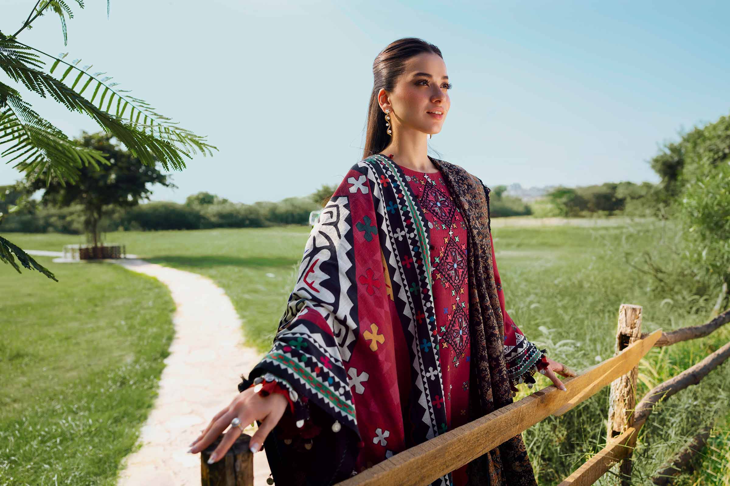 3 Piece - Digital Printed Embroidered Suit - 42502642 for Women - Unstitched Collection | Nishat | Shop Online