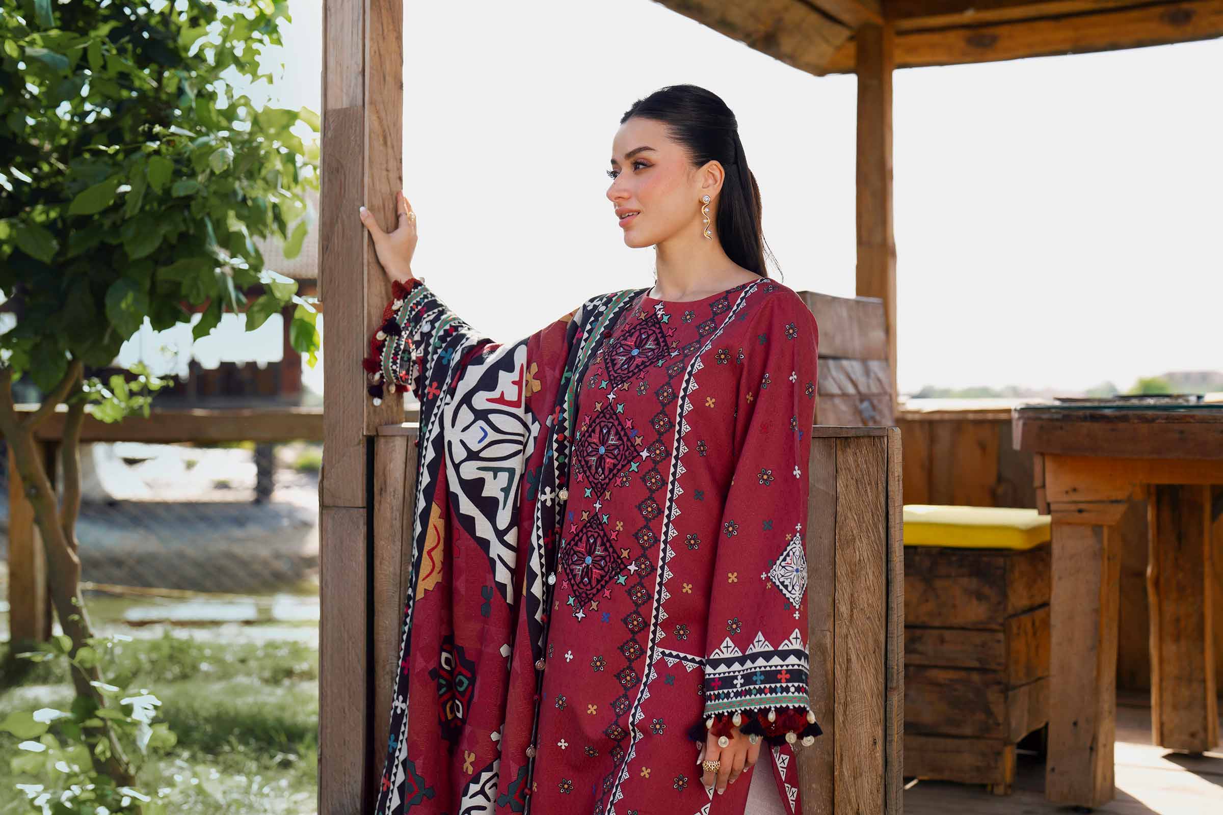 3 Piece - Digital Printed Embroidered Suit - 42502642 for Women - Unstitched Collection | Nishat | Shop Online