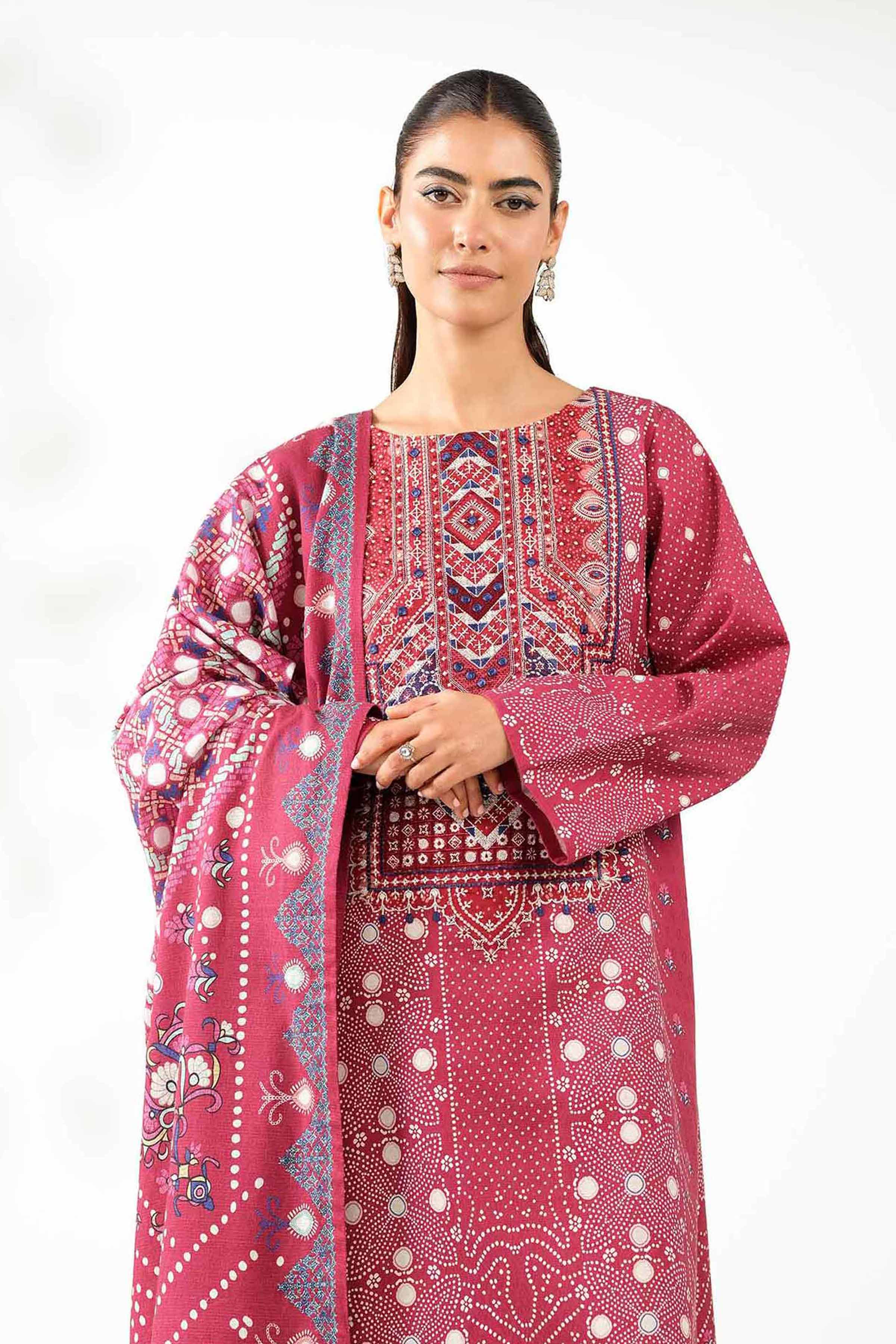 3 Piece - Digital Printed Embroidered Suit - 42502644 for Women - Unstitched Collection | Nishat | Shop Online