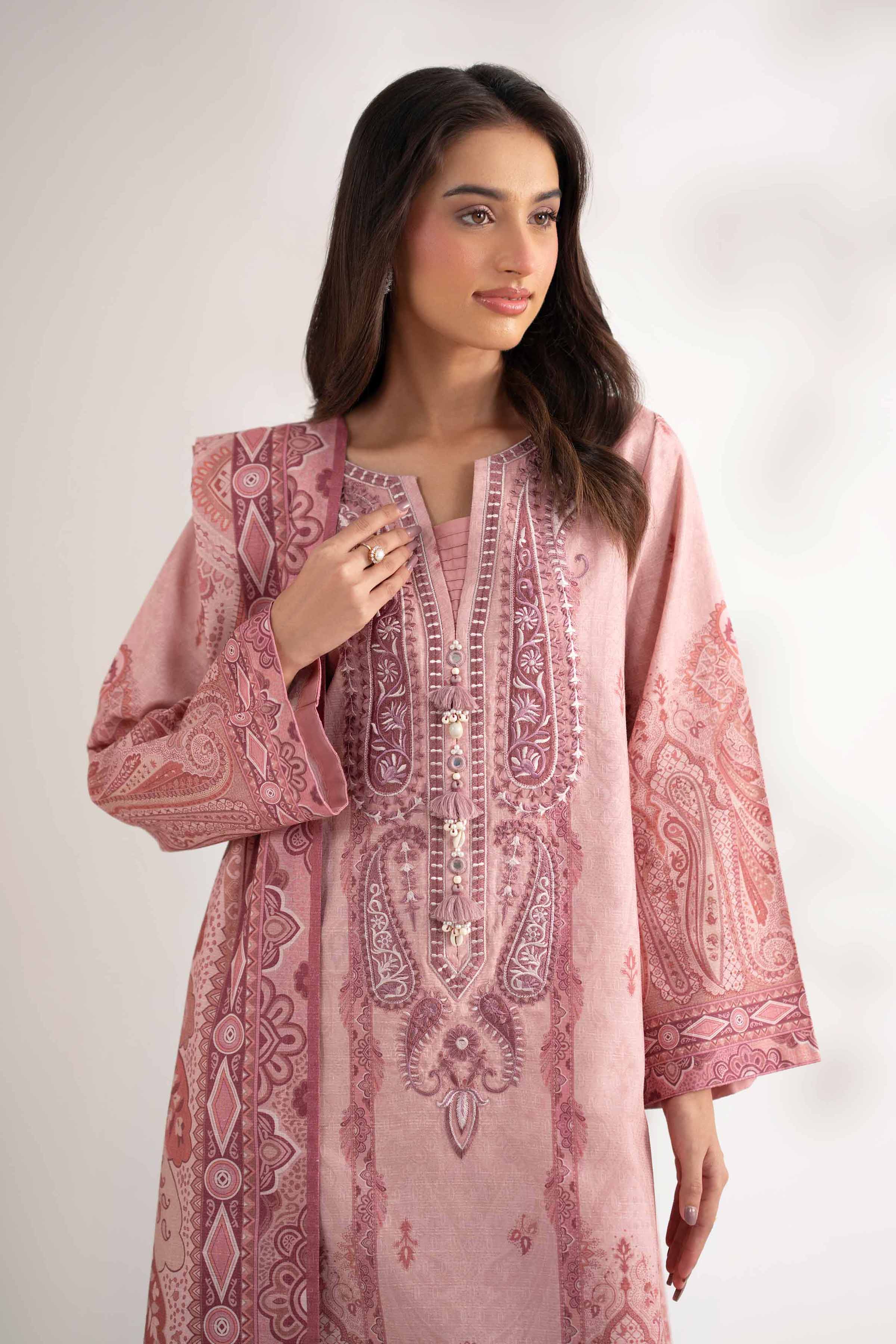 3 Piece - Digital Printed Embroidered Suit - 42502648 for Women - Unstitched Collection | Nishat | Shop Online