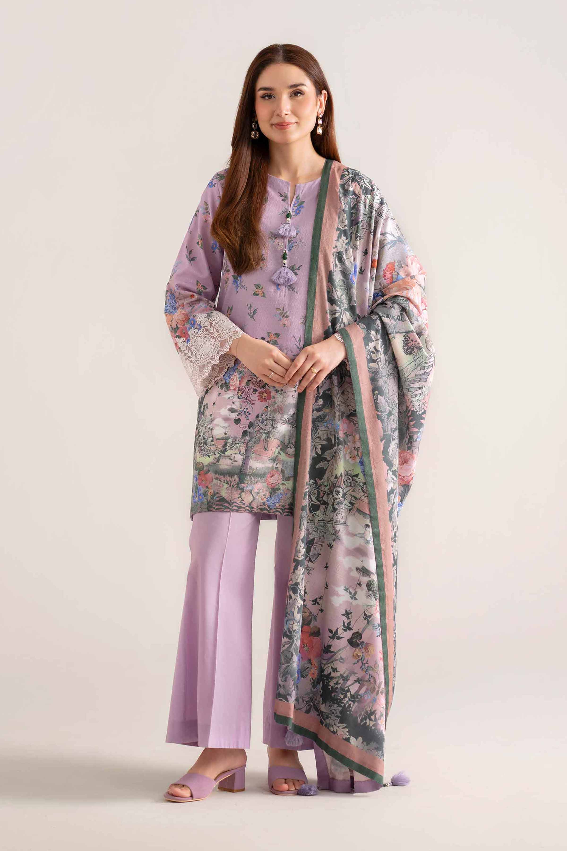 3 Piece - Digital Printed Embroidered Suit - 42502651 for Women - Unstitched Collection | Nishat | Shop Online