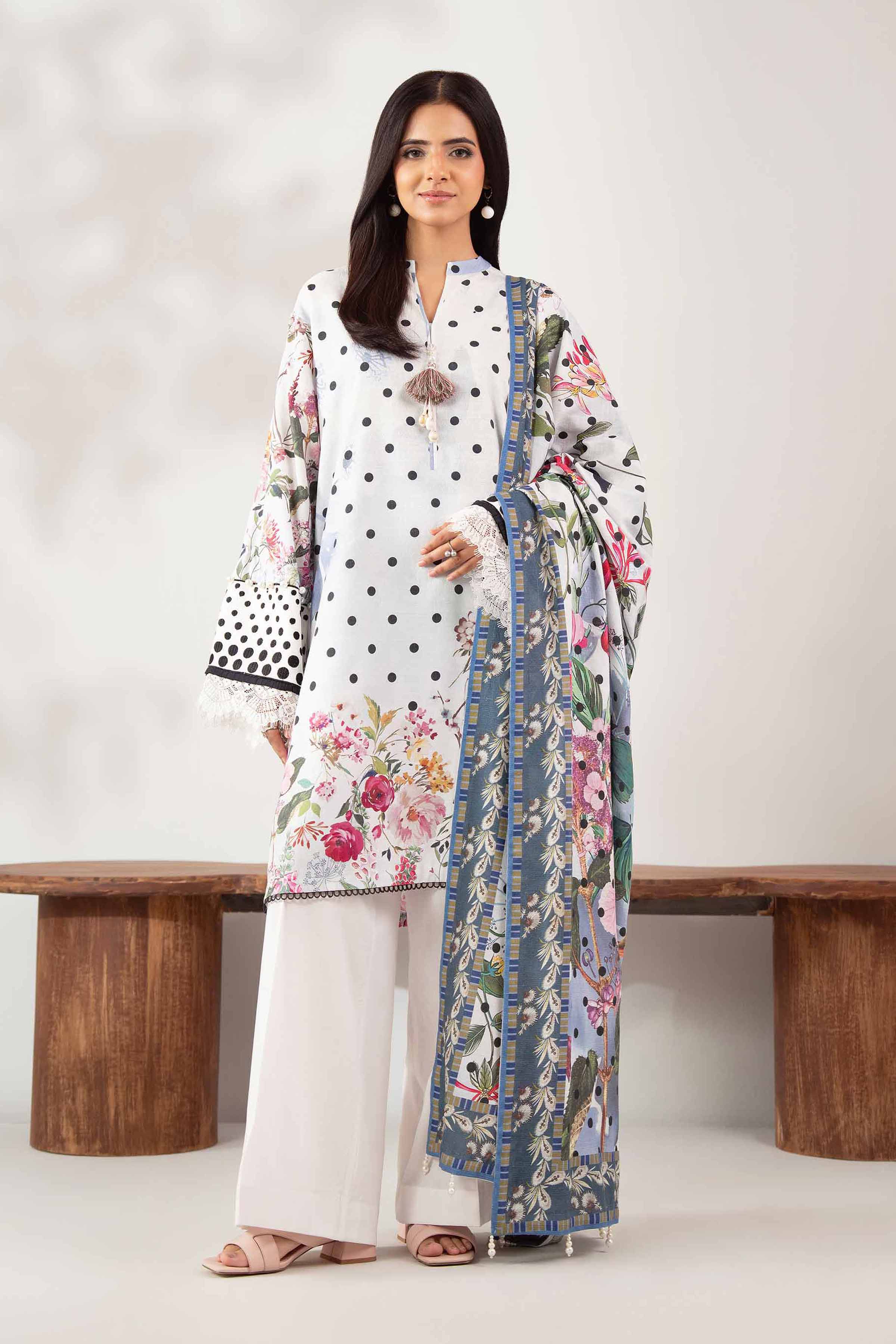 3 Piece - Digital Printed Embroidered Suit - 42502652 for Women - Unstitched Collection | Nishat | Shop Online