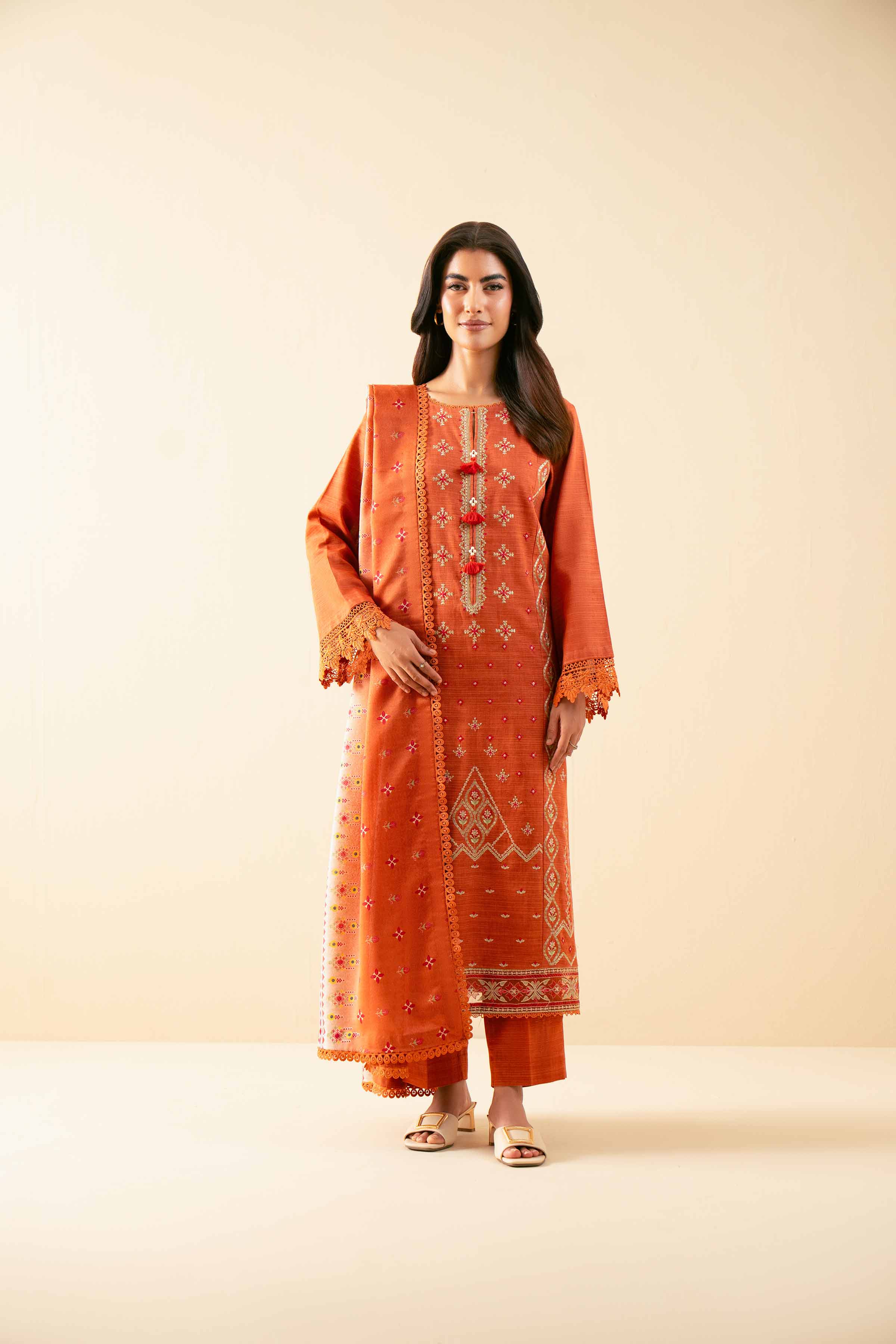 3 Piece - Printed Embroidered Suit - 42502685 for Women - Unstitched Collection | Nishat | Shop Online