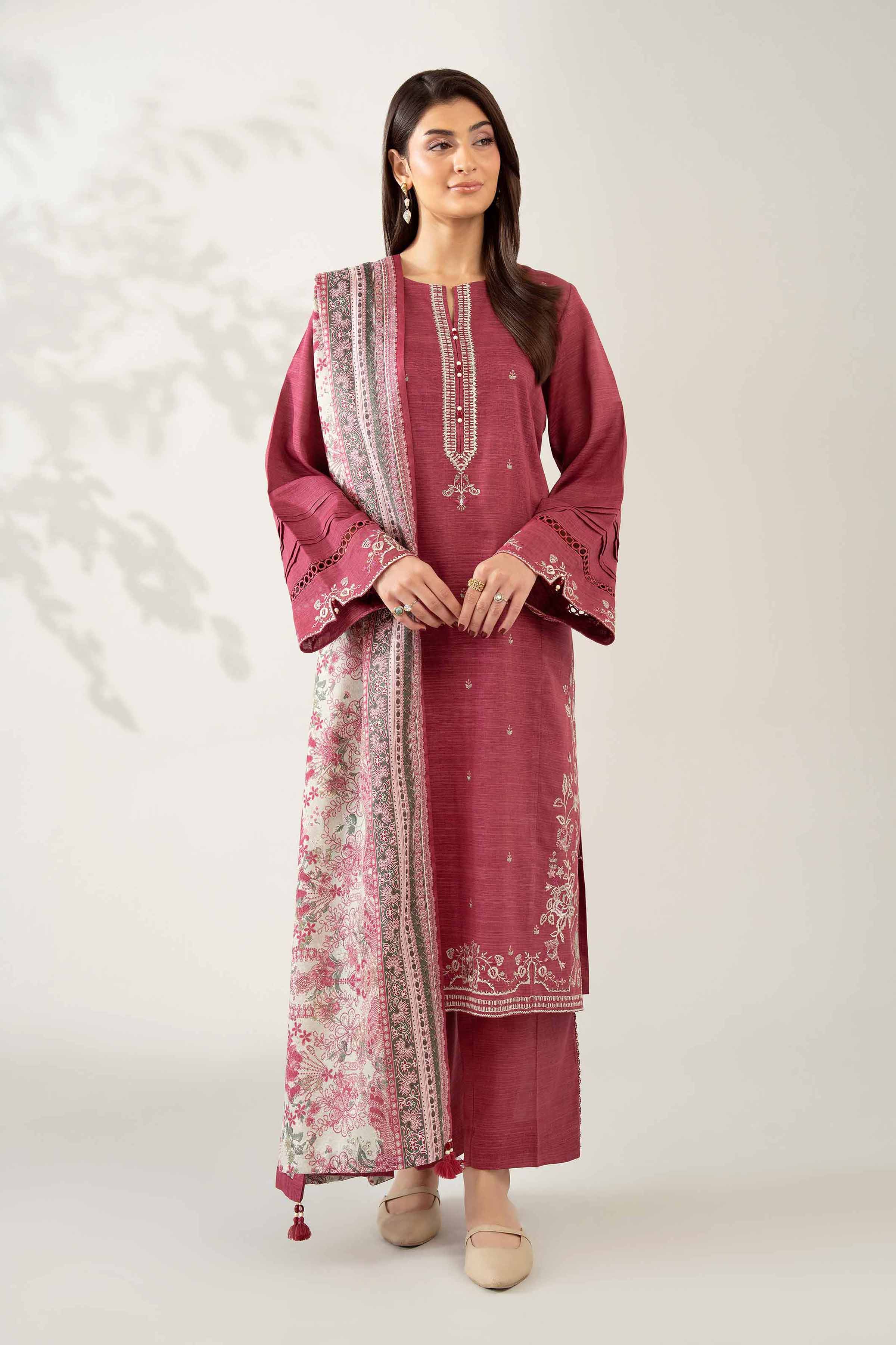 3 Piece - Printed Embroidered Suit - 42502687 for Women - Unstitched Collection | Nishat | Shop Online