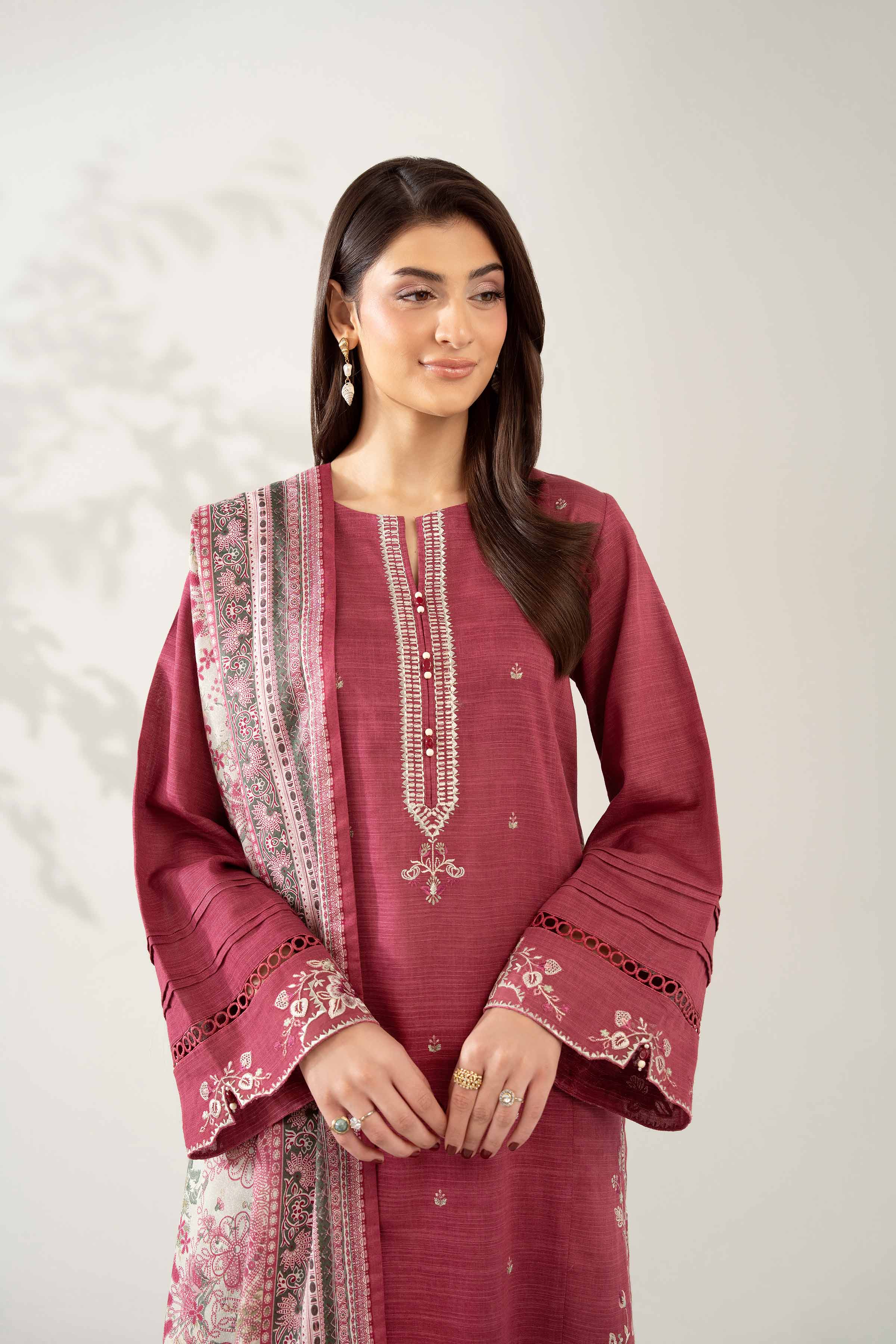 3 Piece - Printed Embroidered Suit - 42502687 for Women - Unstitched Collection | Nishat | Shop Online