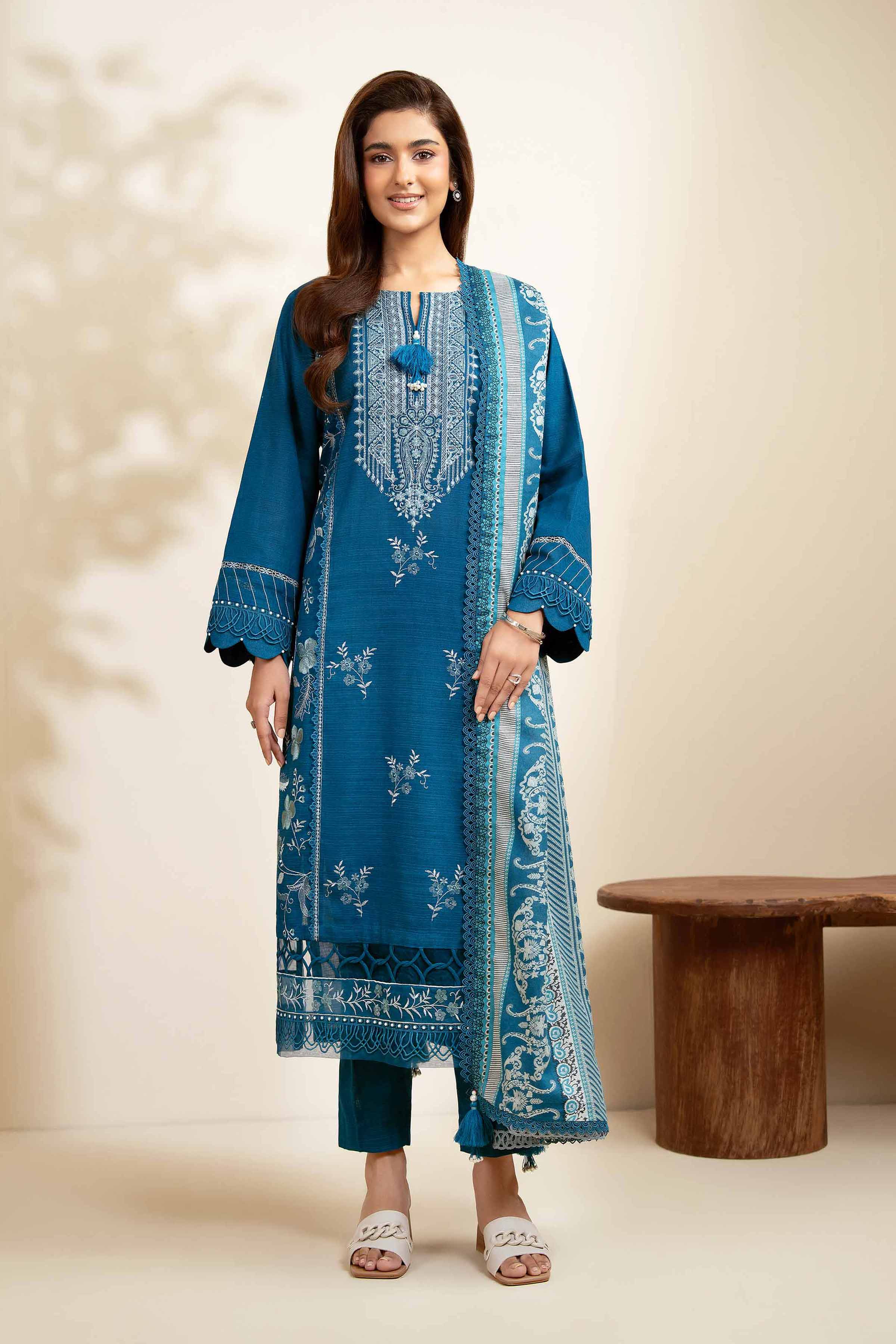 3 Piece - Printed Embroidered Suit - 42502691 for Women - Unstitched Collection | Nishat | Shop Online