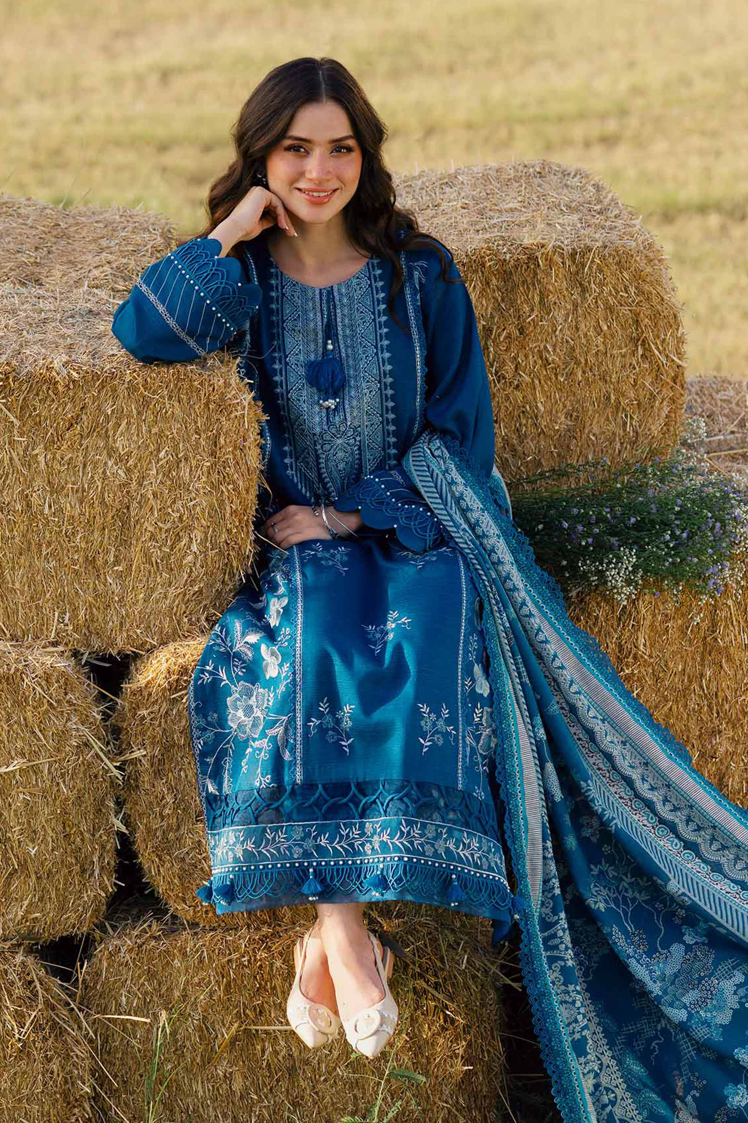 3 Piece - Printed Embroidered Suit - 42502691 for Women - Unstitched Collection | Nishat | Shop Online