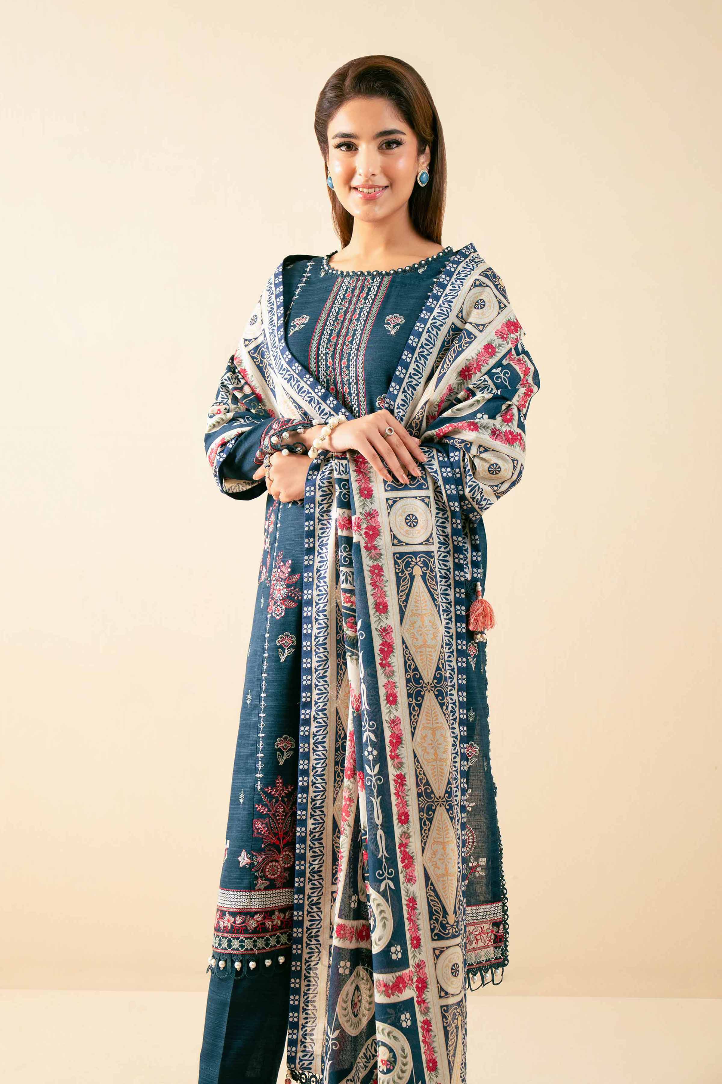 3 Piece - Printed Embroidered Suit - 42502693 for Women - Unstitched Collection | Nishat | Shop Online