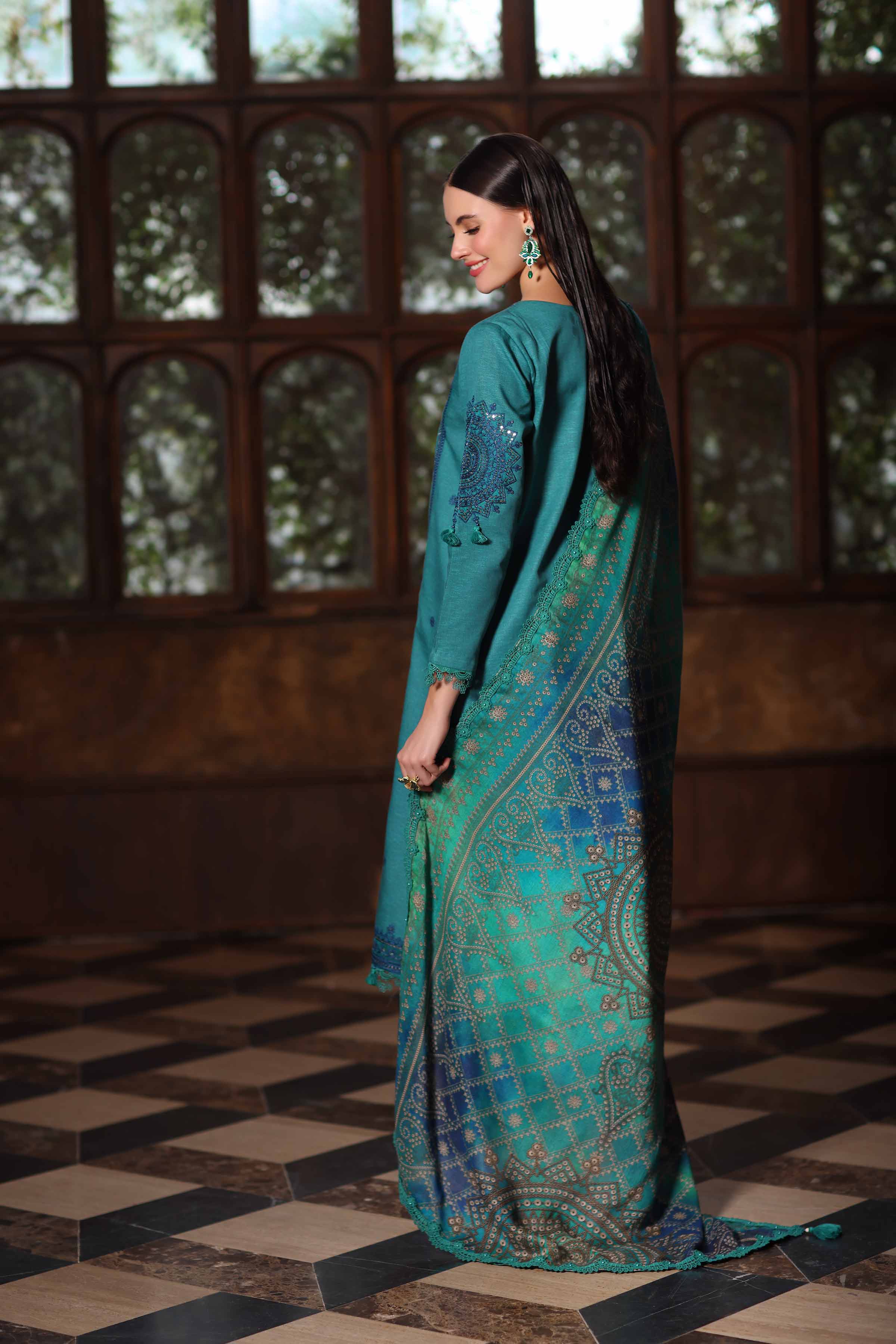 3 Piece - Digital Printed Embroidered Suit - 42502697 for Women - Unstitched Collection | Nishat | Shop Online