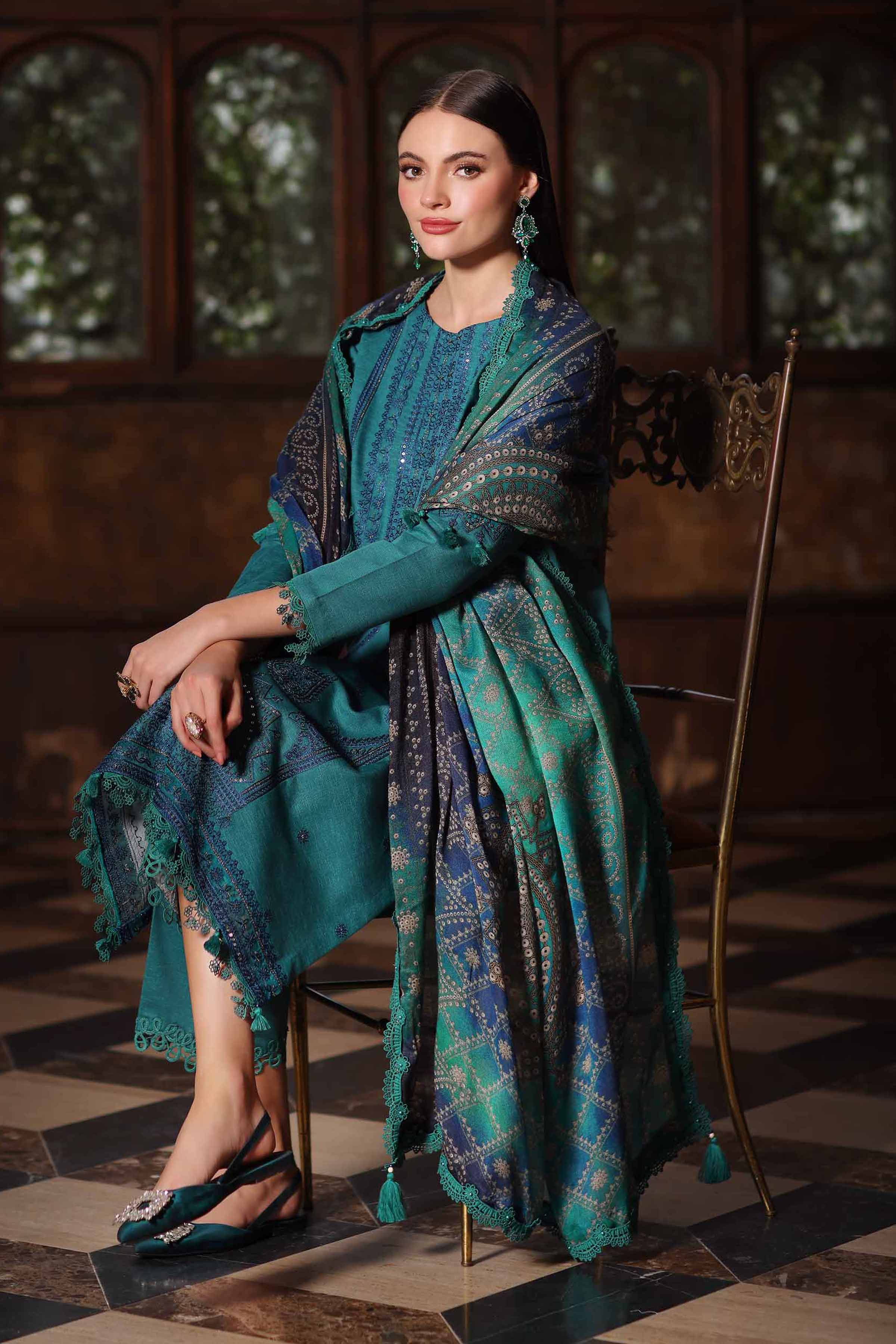 3 Piece - Digital Printed Embroidered Suit - 42502697 for Women - Unstitched Collection | Nishat | Shop Online