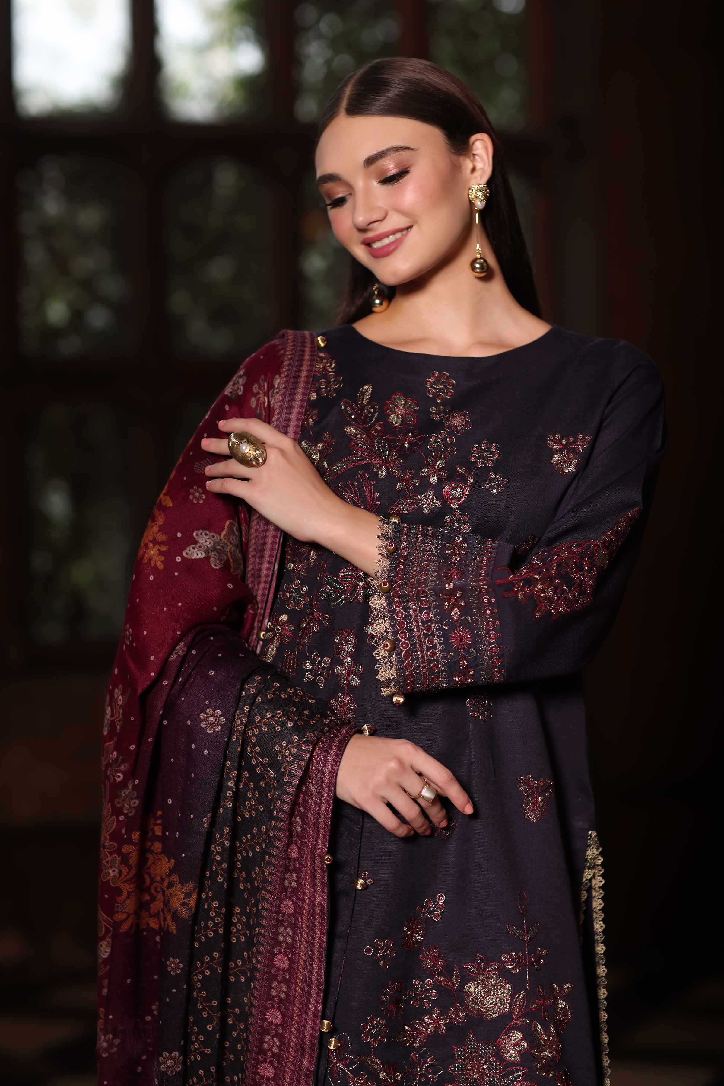 3 Piece - Digital Printed Embroidered Suit - 42502698 for Women - Unstitched Collection | Nishat | Shop Online