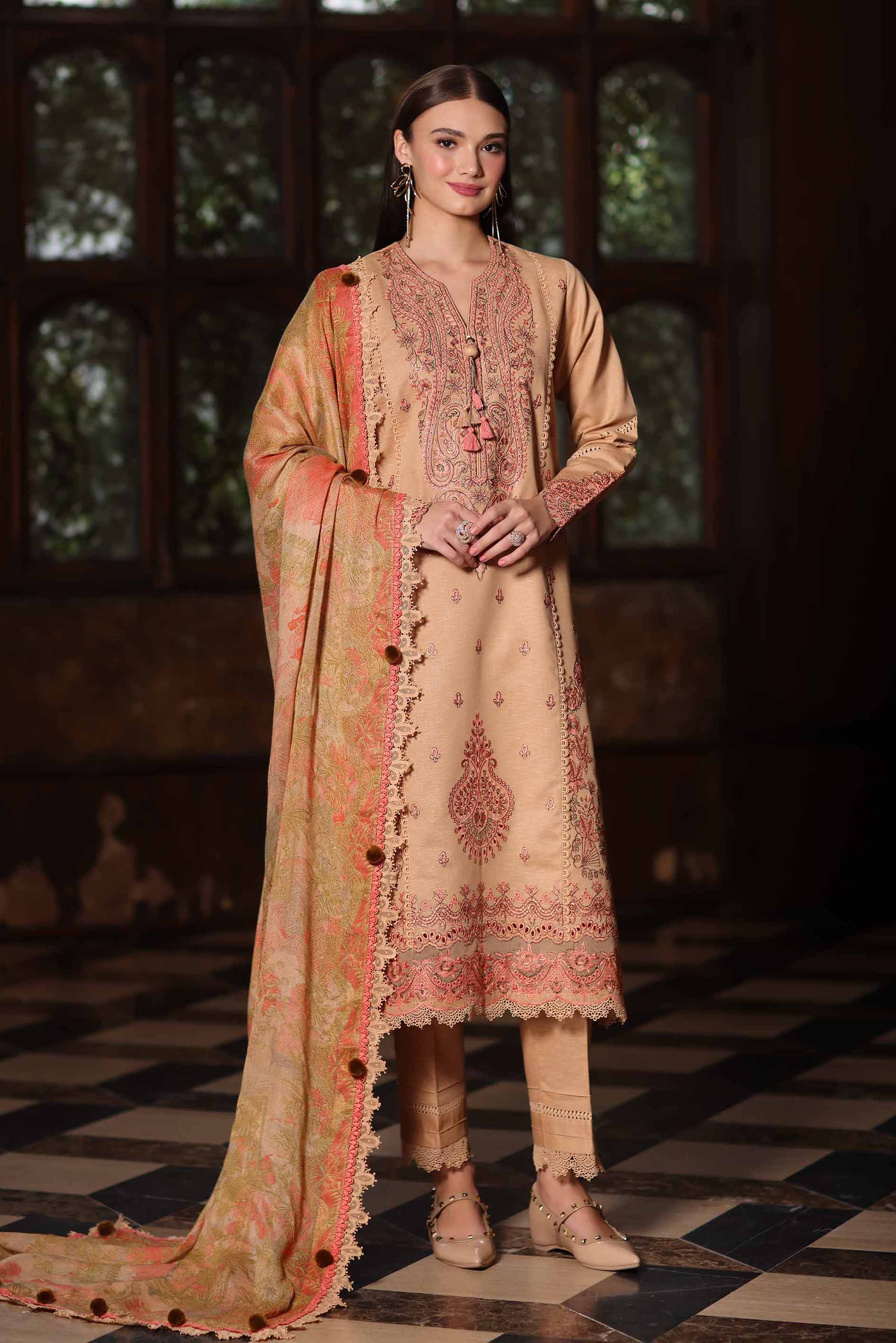 3 Piece - Digital Printed Embroidered Suit - 42502699 for Women - Unstitched Collection | Nishat | Shop Online