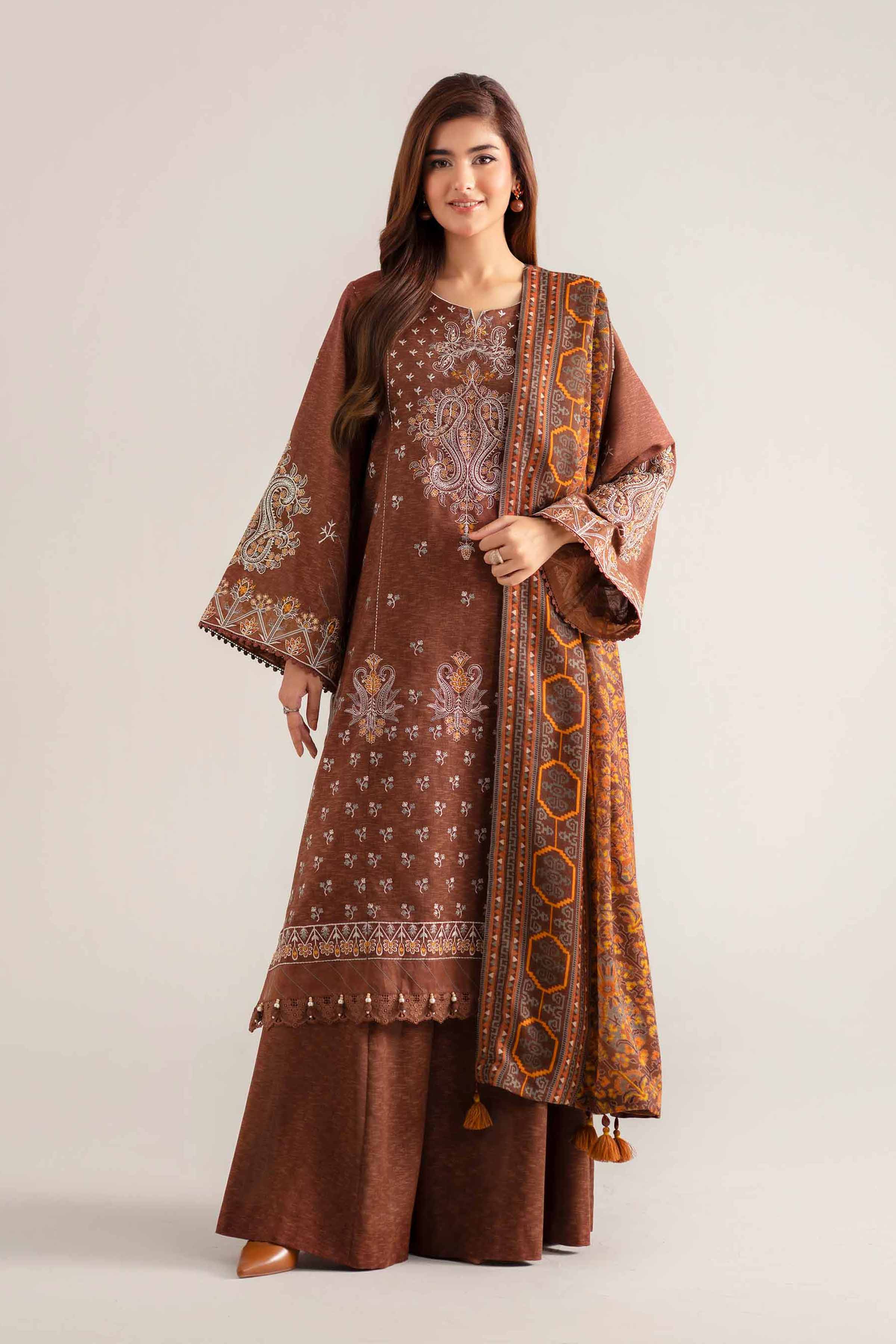 3 Piece - Digital Printed Embroidered Suit - 42502700 for Women - Unstitched Collection | Nishat | Shop Online