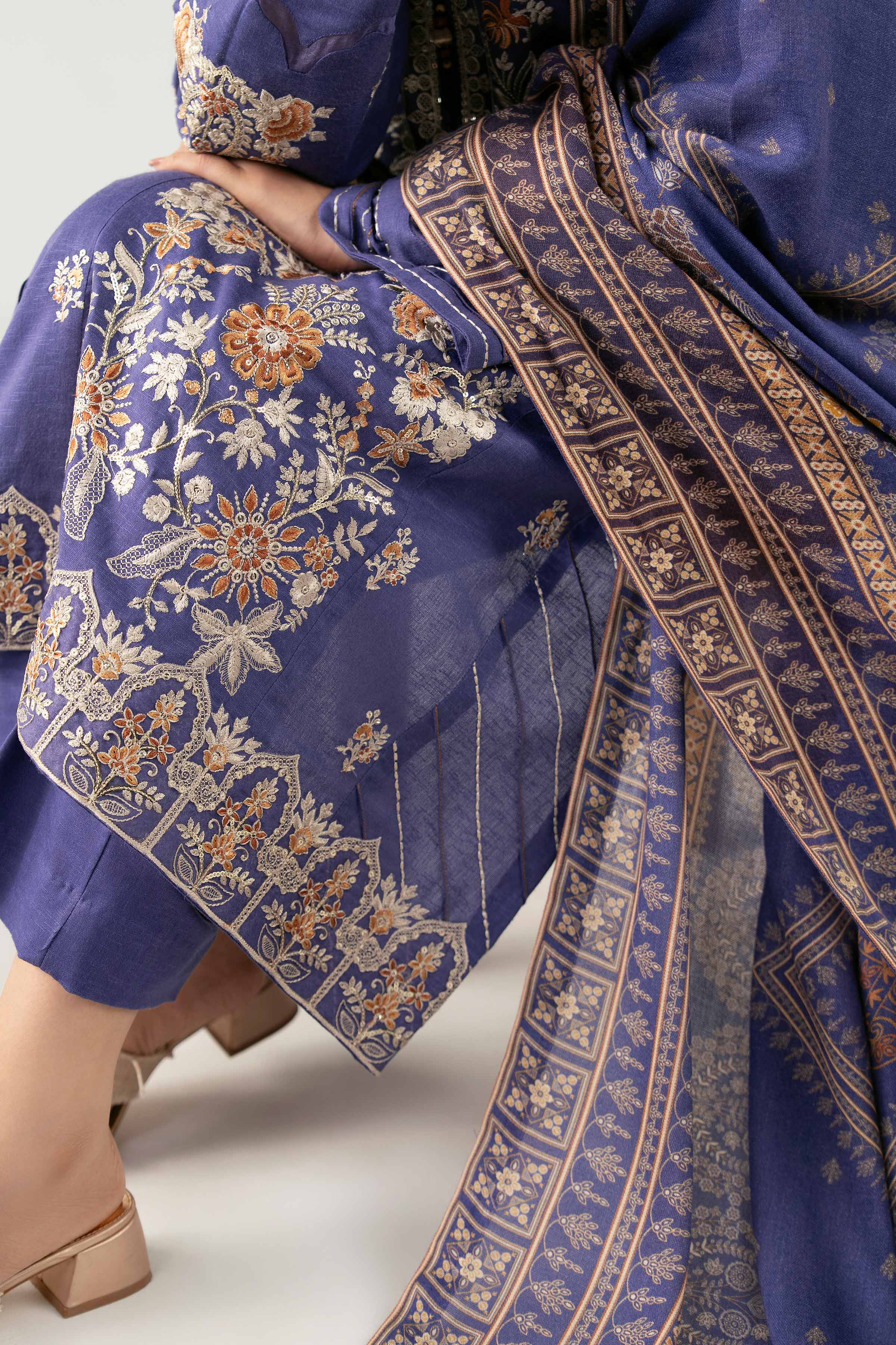 3 Piece - Digital Printed Embroidered Suit - 42502703 for Women - Unstitched Collection | Nishat | Shop Online
