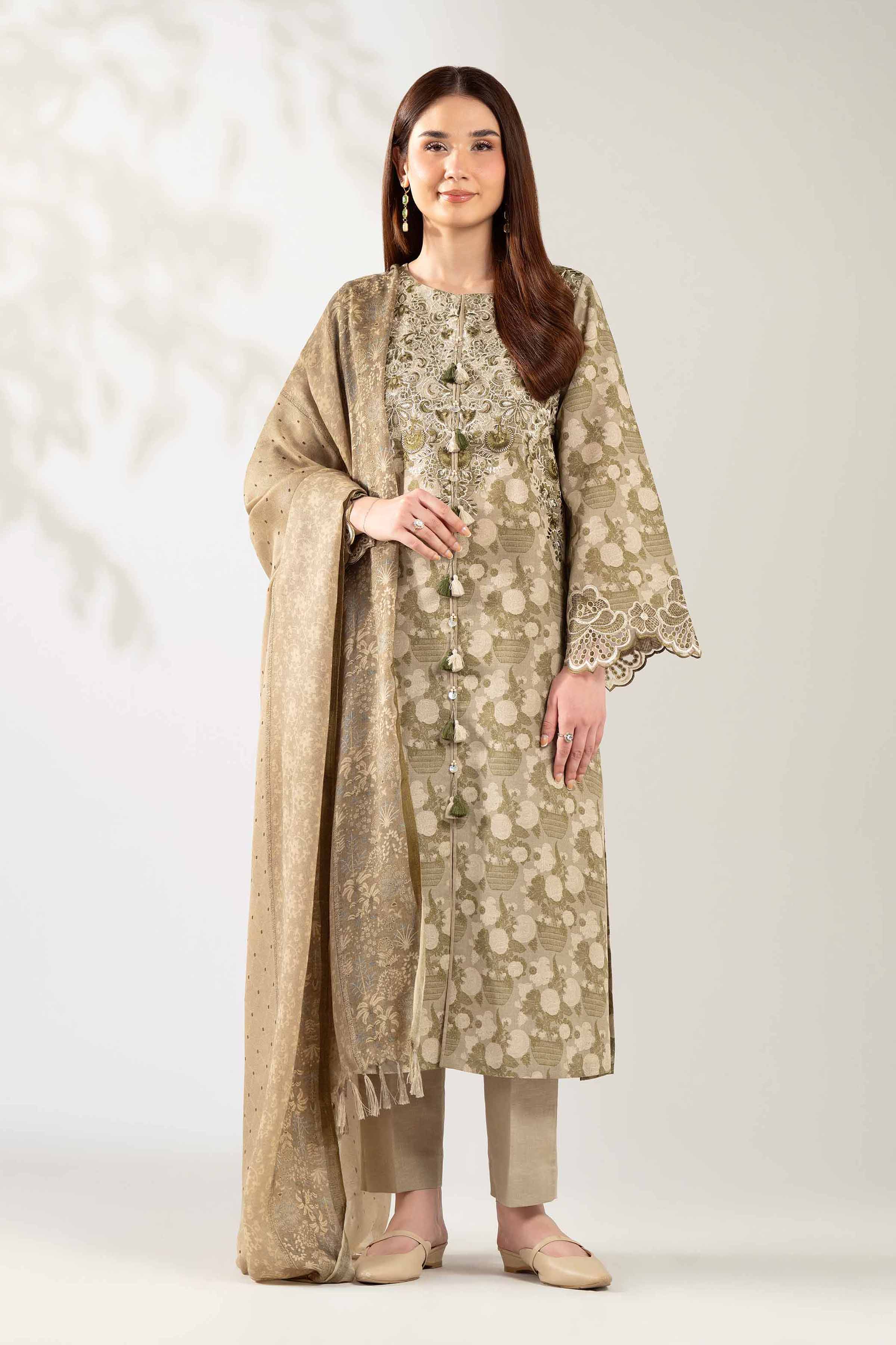 3 Piece - Digital Printed Embroidered Suit - 42502709 for Women - Unstitched Collection | Nishat | Shop Online