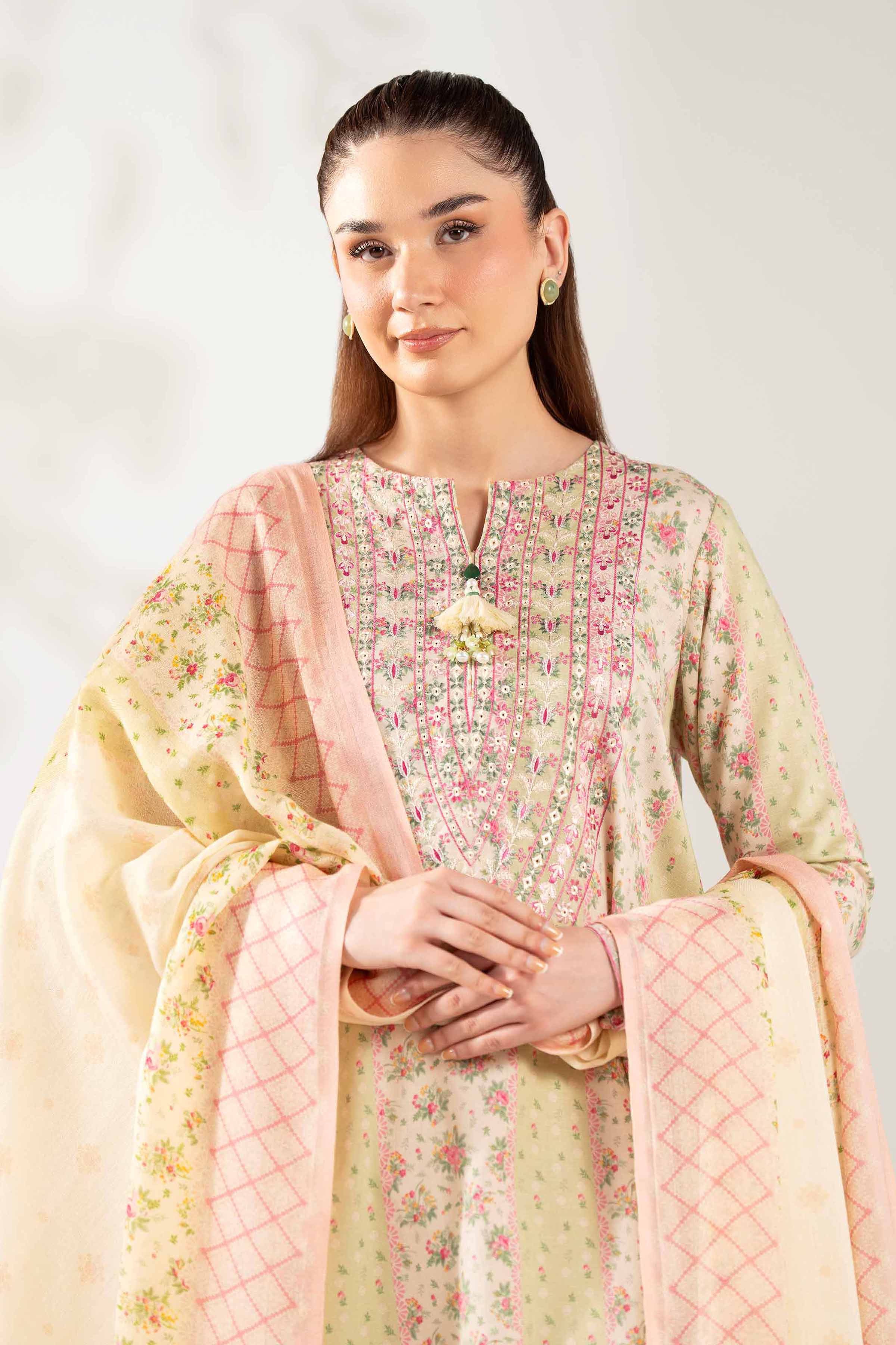3 Piece - Digital Printed Embroidered Suit - 42502710 for Women - Unstitched Collection | Nishat | Shop Online