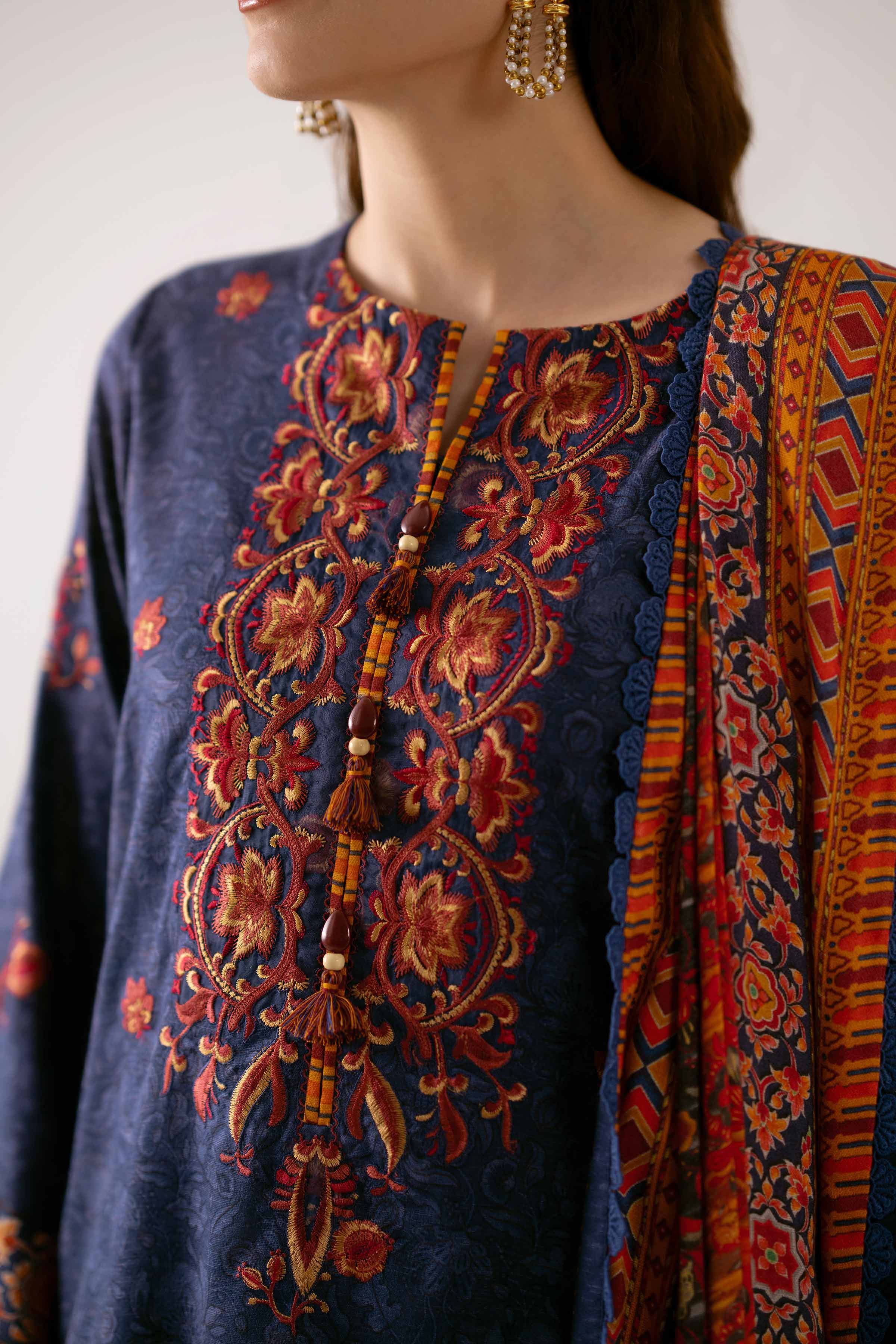 3 Piece - Digital Printed Embroidered Suit - 42502711 for Women - Unstitched Collection | Nishat | Shop Online