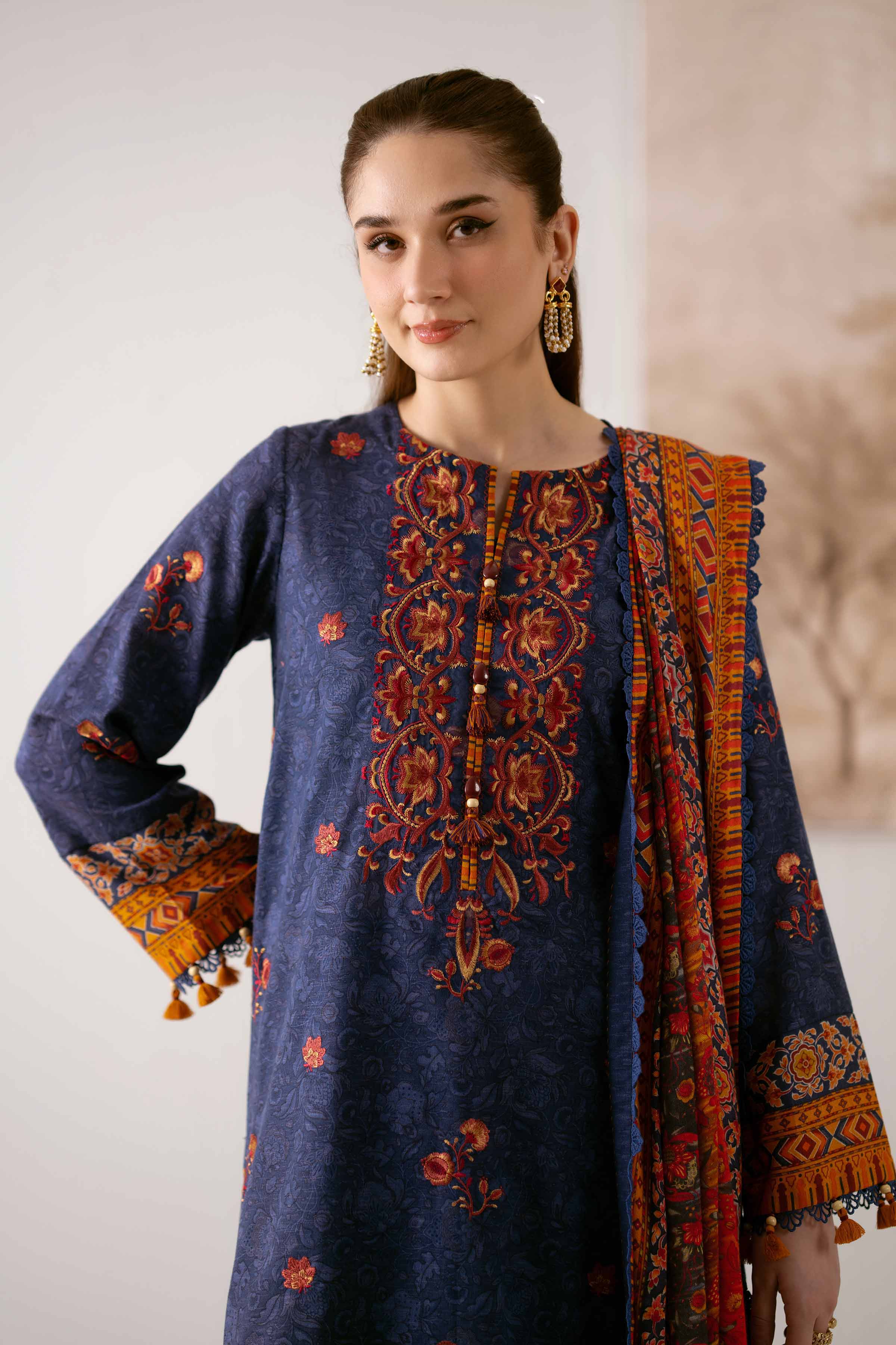 3 Piece - Digital Printed Embroidered Suit - 42502711 for Women - Unstitched Collection | Nishat | Shop Online