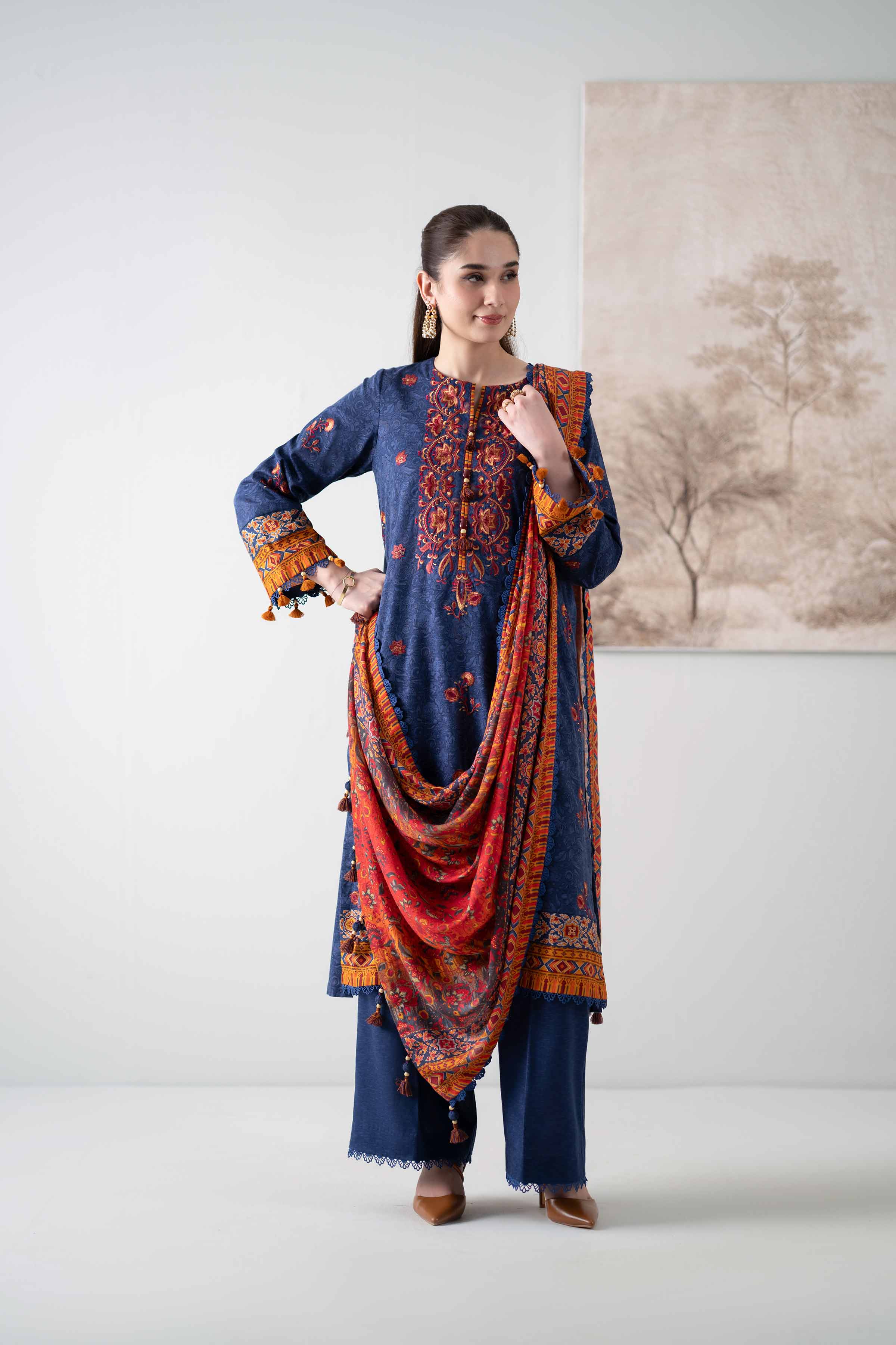 3 Piece - Digital Printed Embroidered Suit - 42502711 for Women - Unstitched Collection | Nishat | Shop Online