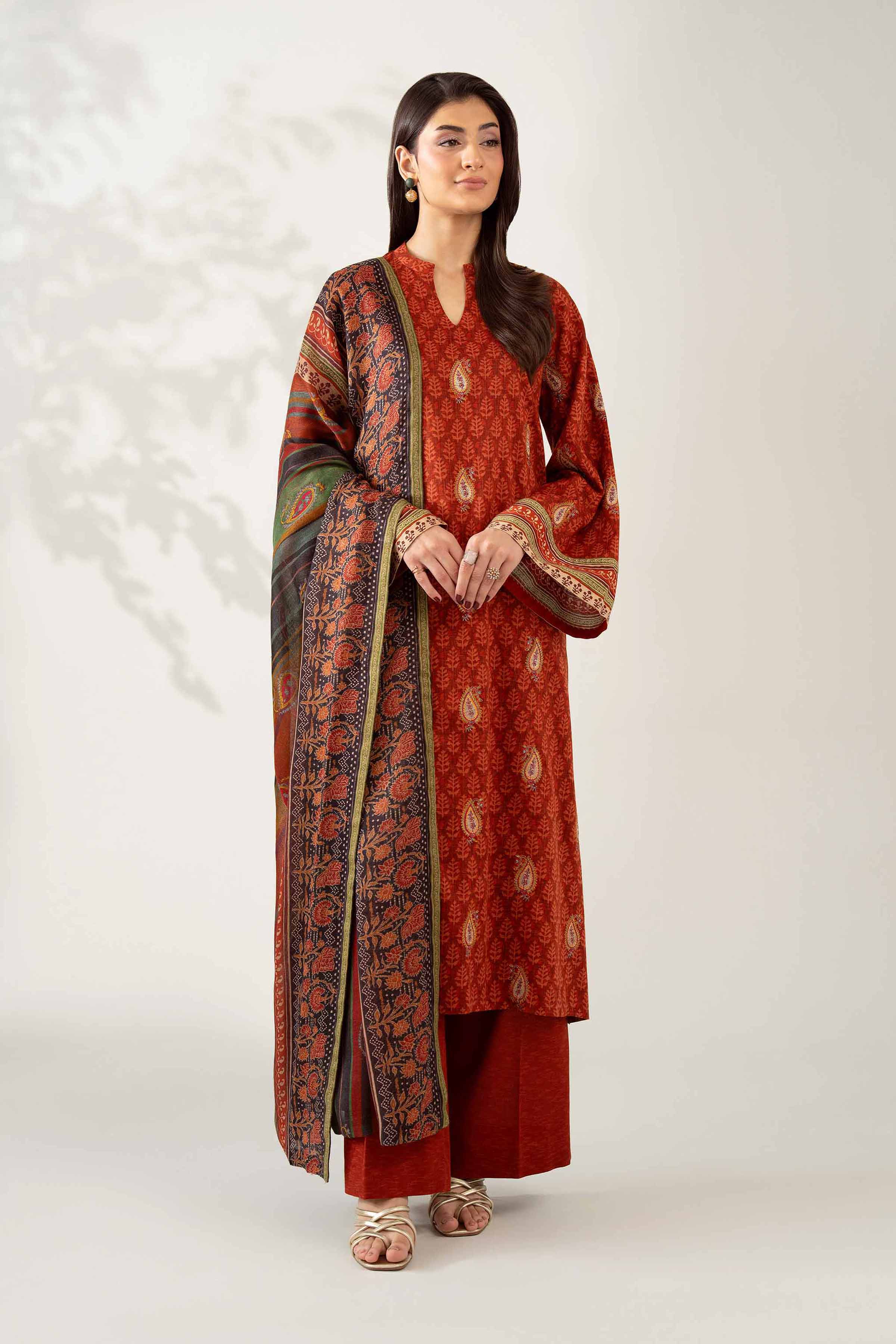 3 Piece - Digital Printed Embroidered Suit - 42502712 for Women - Unstitched Collection | Nishat | Shop Online