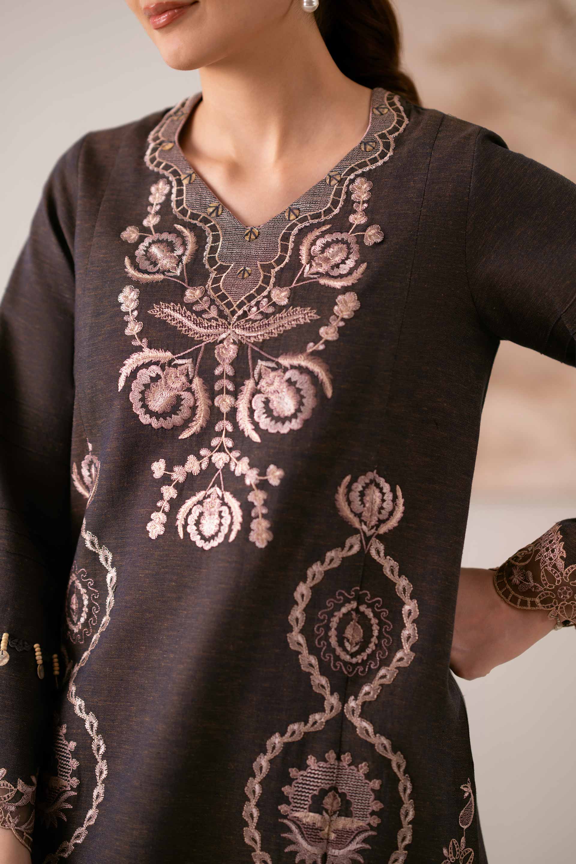 2 Piece - Embroidered Suit - 42502718 for Women - Unstitched Collection | Nishat | Shop Online